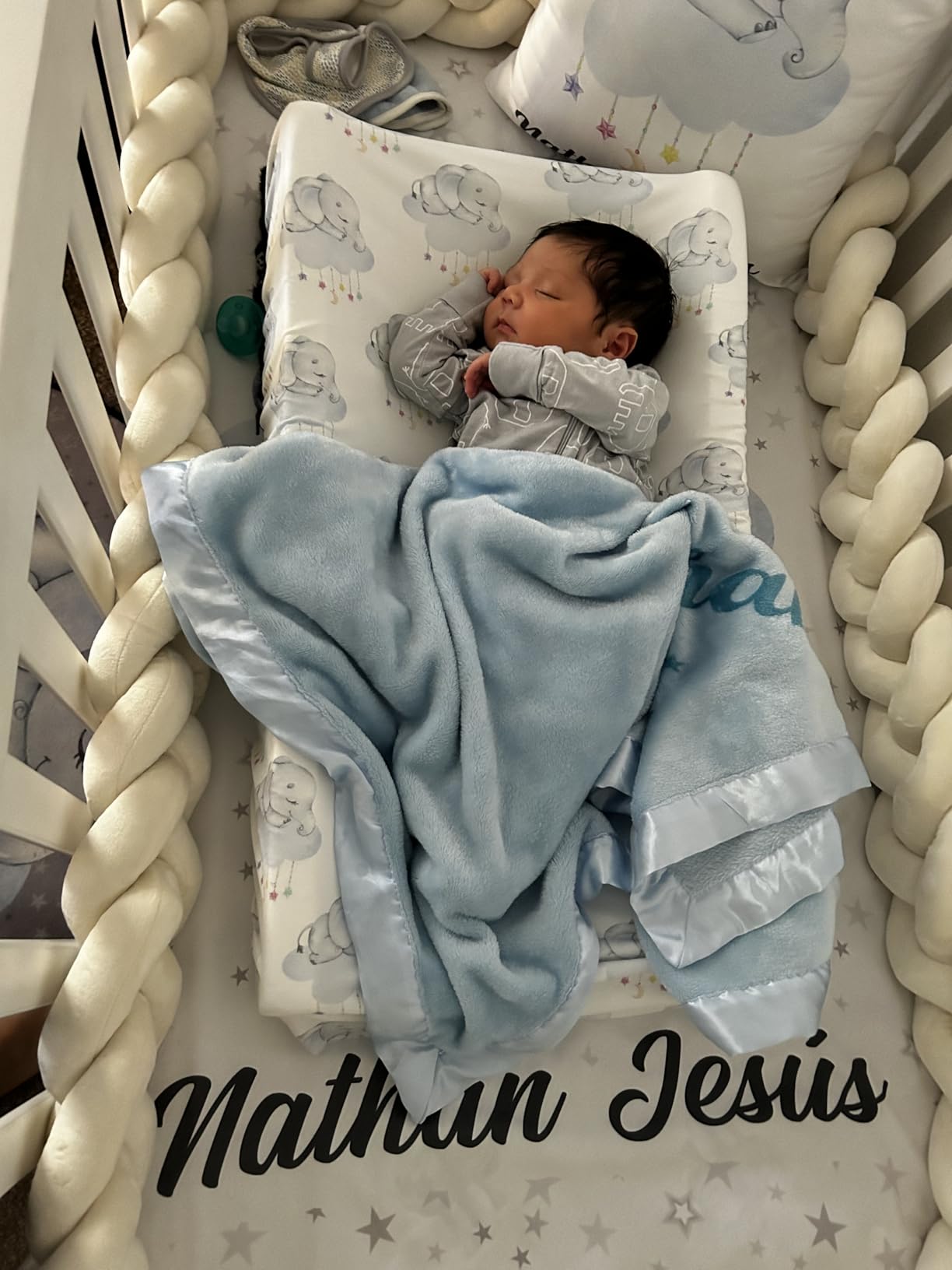 Custom Catch Personalized Baby Blanket for Boys - Blue - Customer Photo 2