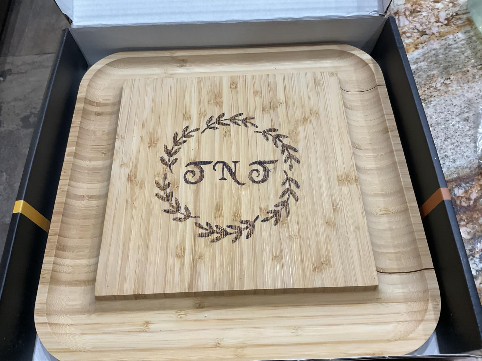 Charcuterie Board Gift Set - Bamboo Cheese Board and Knife Set - Housewarming Gifts for New Home, Wedding Gifts for Couples 2025, Bridal Shower Gifts, Birthday Gifts for Women - Customer Photo 4