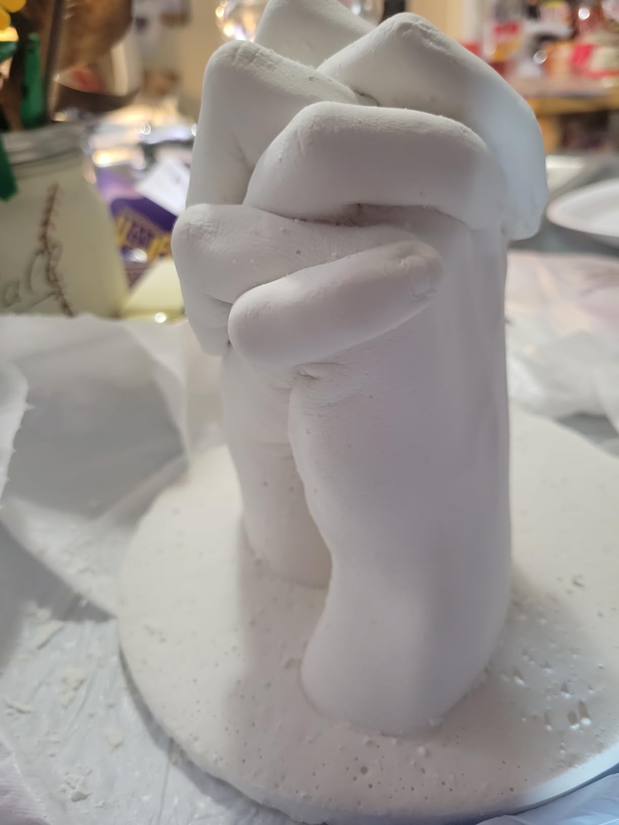 Luna Bean Hand Casting Kit – The Original Hand Mold Kit for Couples – Christmas Gifts for Women, Bridal Shower, Wedding, Engagement Gifts Her Him Anniversary - Customer Photo 1