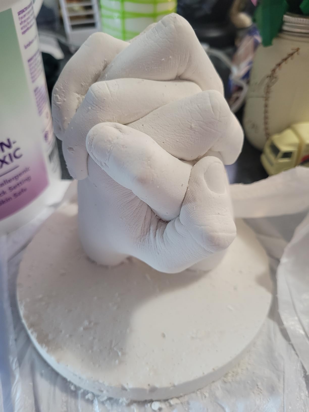 Luna Bean Hand Casting Kit – The Original Hand Mold Kit for Couples – Christmas Gifts for Women, Bridal Shower, Wedding, Engagement Gifts Her Him Anniversary Men Mom Wife Husband Boyfriend Girlfriend Customer Review Luna Bean Hand Casting Kit – The Original Hand Mold Kit for Couples – Christmas Gifts for Women, Bridal Shower, Wedding, Engagement Gifts Her Him Anniversary Men Mom Wife Husband Boyfriend Girlfriend - Customer Photo 2