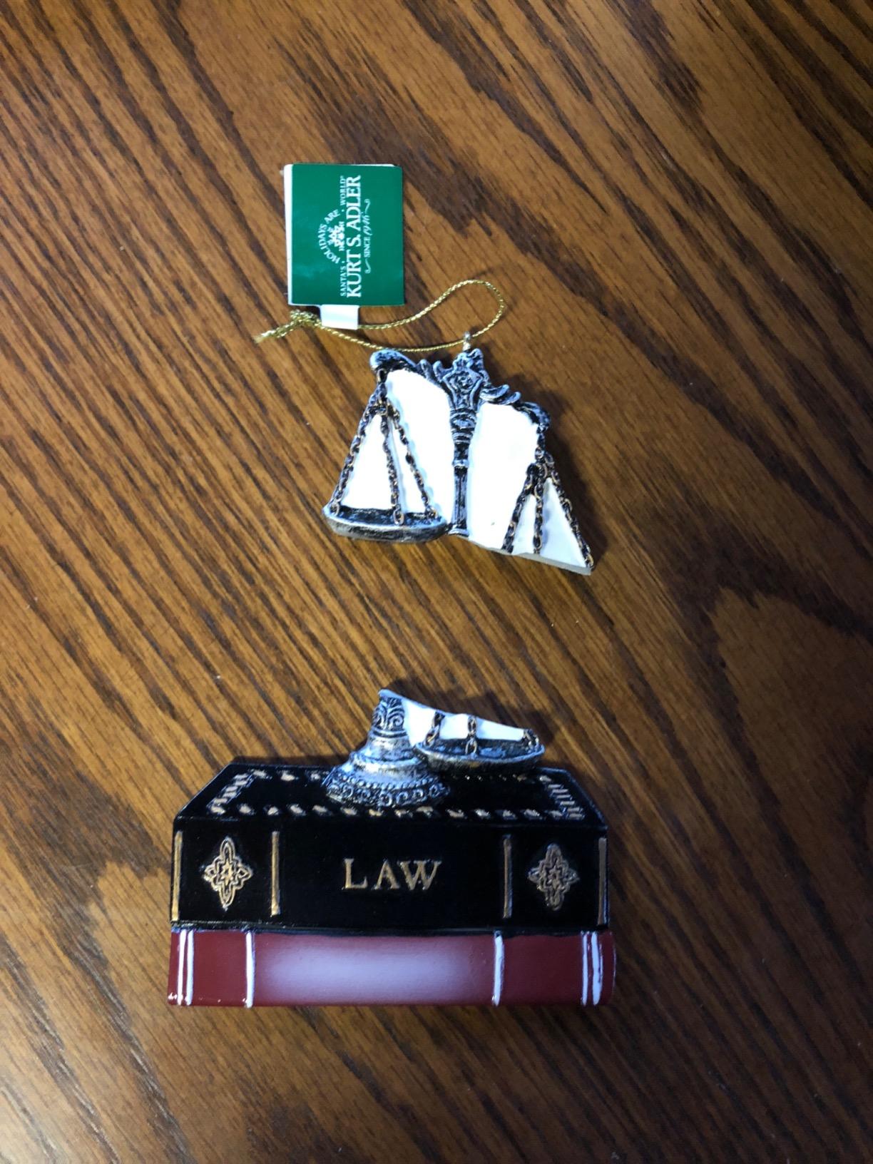 Kurt Adler Scales of Justice with Law Books Ornament - Customer Photo 2