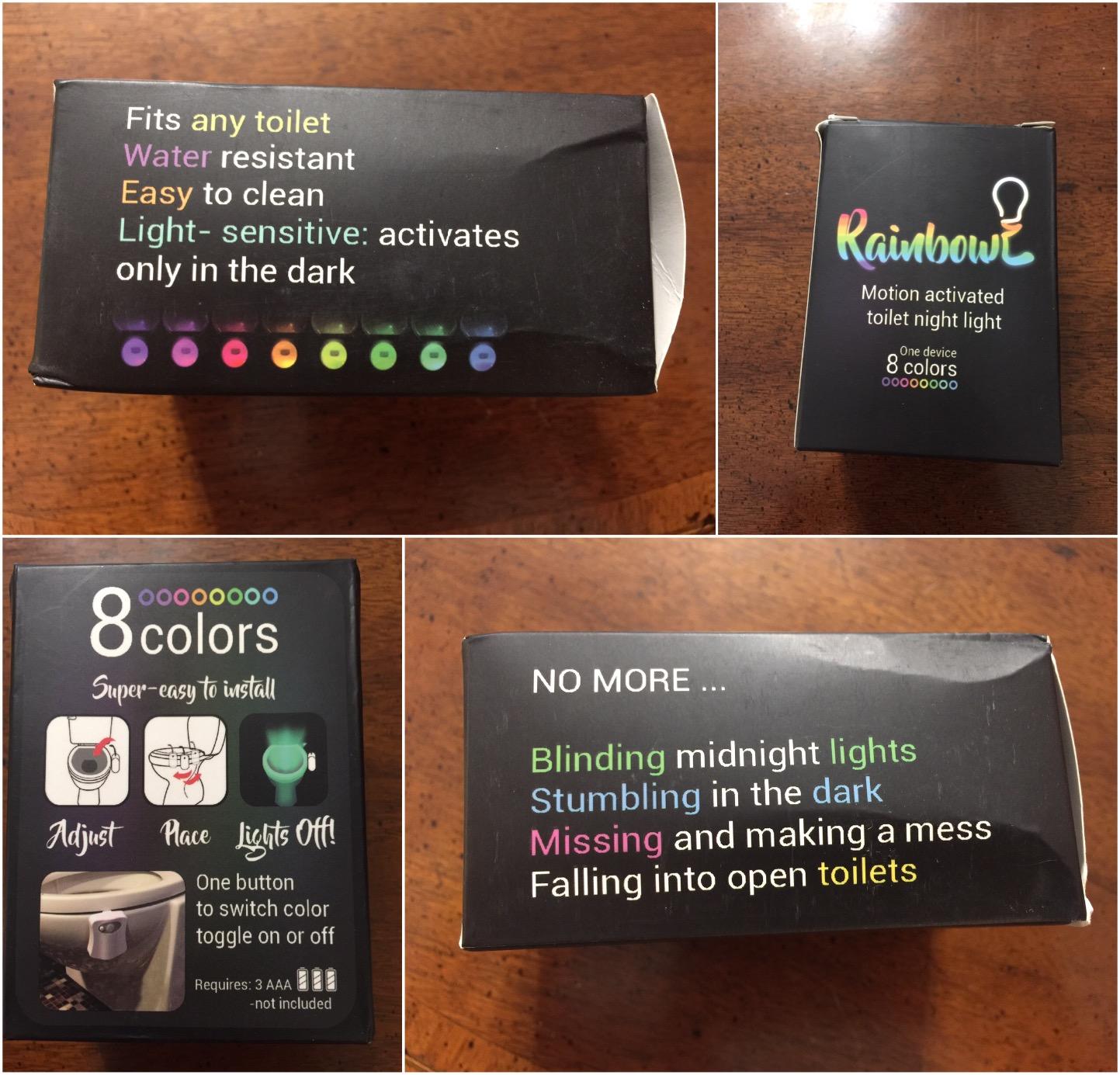 Toilet Bowl Night Light - Unique Cool Gadget with Motion Sensors & Multi Color LED - Funny Christmas Gag Gift for Men, Him, Dad, Husband, Boyfriend - White Elephant Gifts 2025 - Fun Stocking Stuffers Customer Review Toilet Bowl Night Light - Unique Cool Gadget with Motion Sensors & Multi Color LED - Funny Christmas Gag Gift for Men, Him, Dad, Husband, Boyfriend - White Elephant Gifts 2025 - Fun Stocking Stuffers - Customer Photo 1