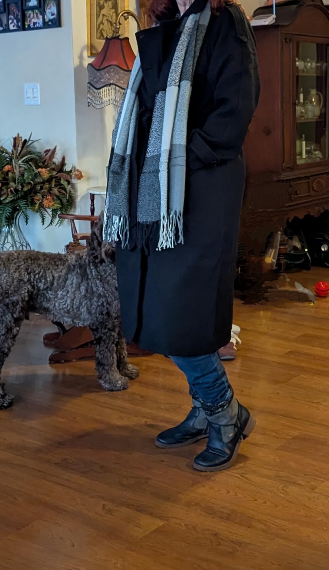 YSense Winter Scarf for Women, Fashion Long Plaid Scarves Warm Big Tartan Blanket Wrap Shawl Ladies Gifts - Customer Photo 1