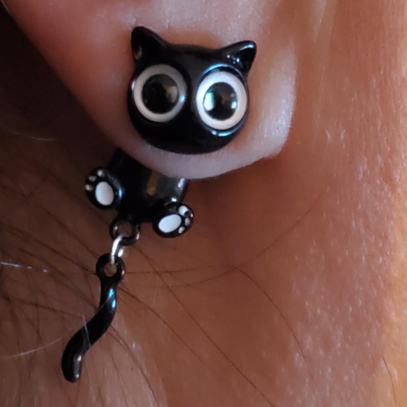 S.Leaf 925 Sterling Silver Cat Necklace Jewelry for Women Trendy Dainty Charm Pendant Necklaces Best Friend Birthday Gifts for Her Sister Mom Wife Womens - Customer Photo 1