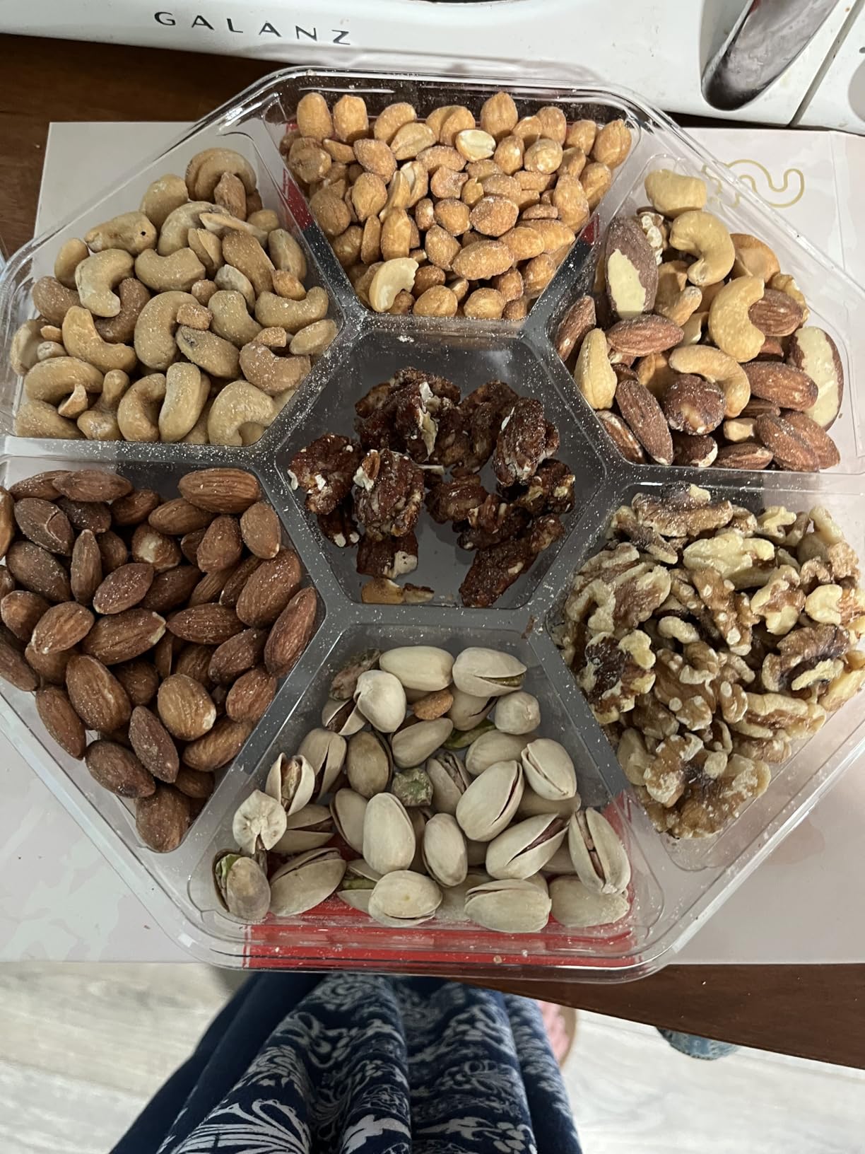 NUT CRAVINGS - Holiday Christmas Mixed Nuts Gift Basket in Red Gold Box (7 Assortments, 1 LB) Xmas Treats for Adults, Food Arrangement, Healthy Snack Care Package, Kosher - Customer Photo 1