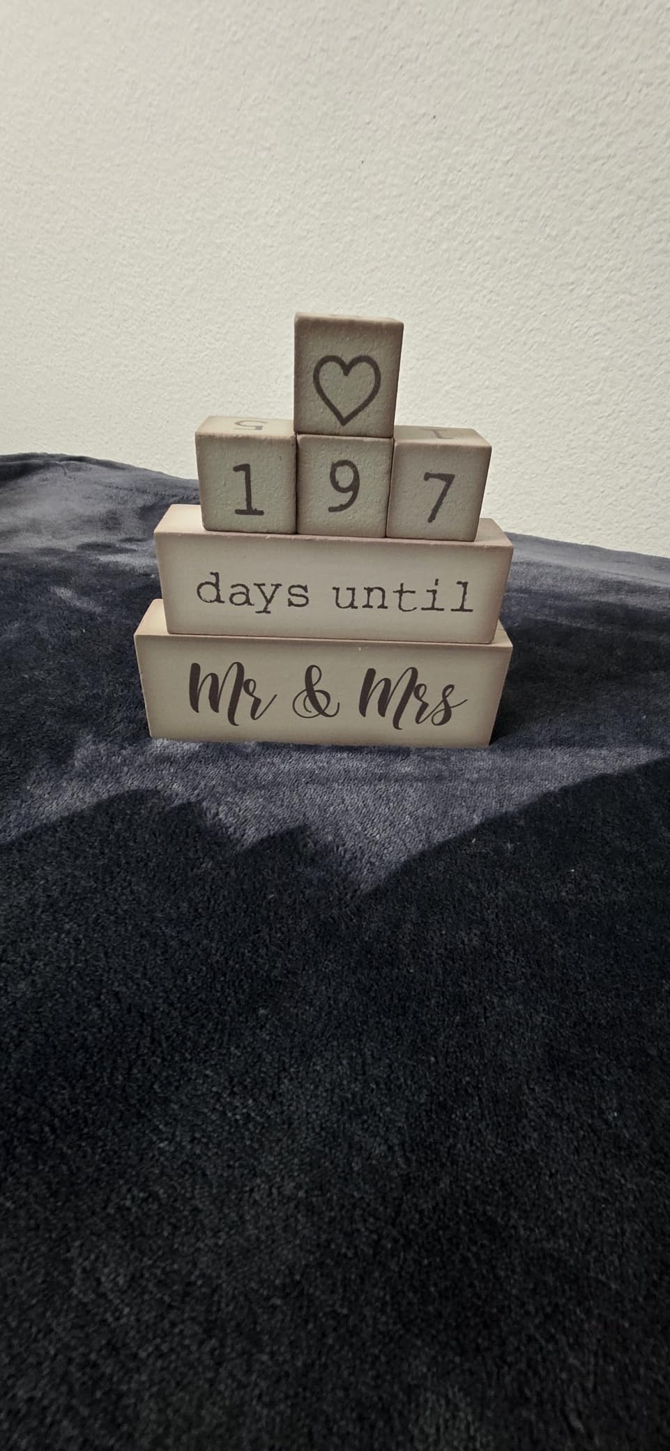 Ganz 6 Piece Wooden Block Wedding Day Countdown Calendar - Customer Photo 1