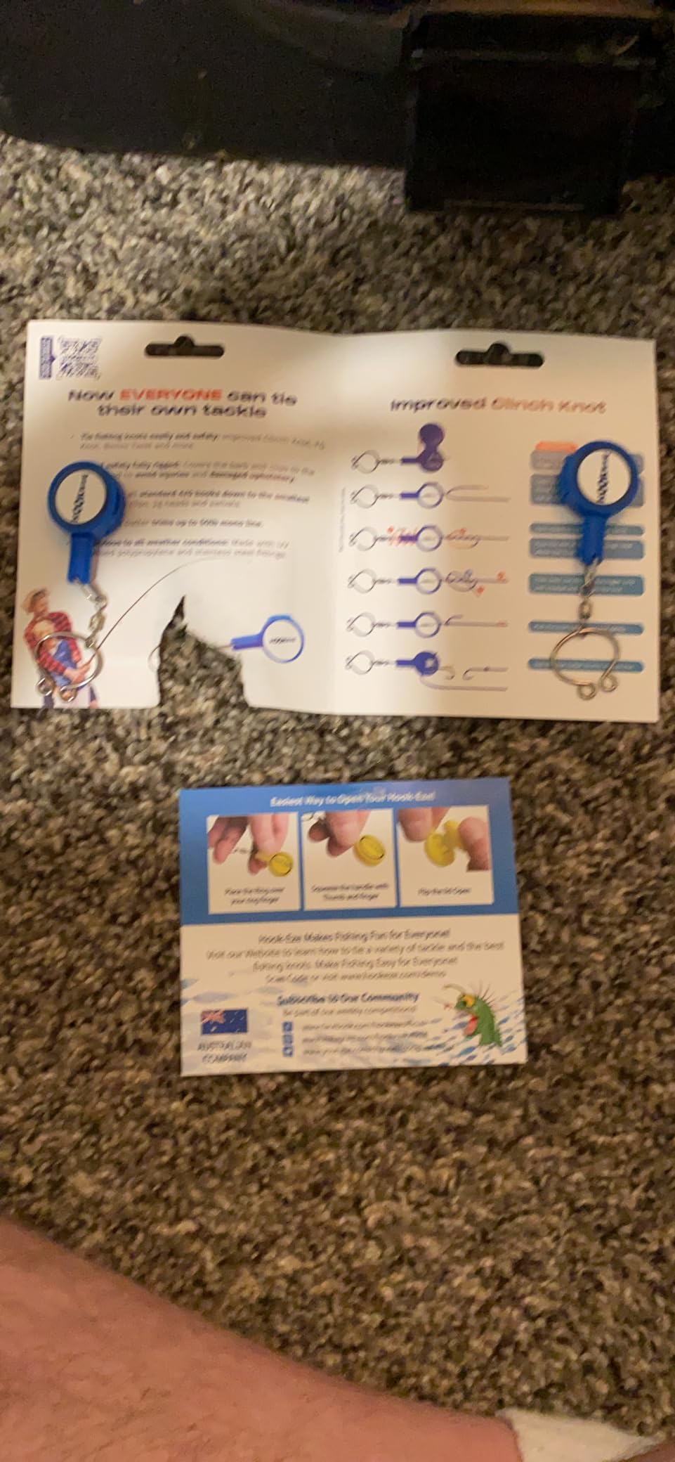 HOOK-EZE Fishing Knot Tying Tool | Protect from Fish Hooks | Tie Fishing Knots Easily | Cool Gadgets for Fishermen | Ice Fly Fishing | Fishing Accessories for Beginner Anglers | Nail Knot Tool - Customer Photo 1