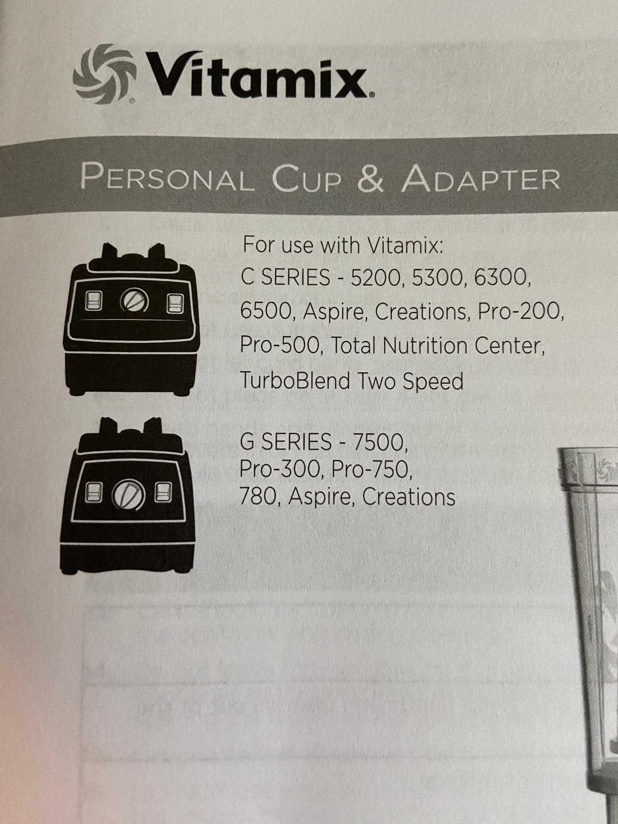 Vitamix Personal Cup Adapter, BPA-Free, Dishwasher-Safe, Two 20-Ounce Blender Cups, Two Lids, and One Blender Adapter with Stainless-Steel Blades - Customer Photo 1