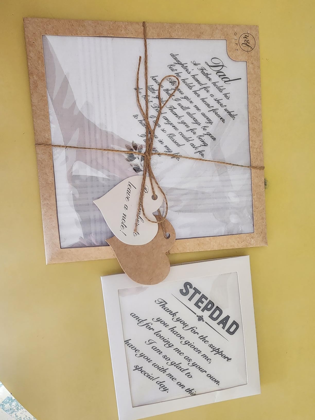 Father Of The Bride Handkerchief Gifts Wedding Gift From Daughter, White Handkerchiefs For Bridal's Father Customer Review Father Of The Bride Handkerchief Gifts Wedding Gift From Daughter, White Handkerchiefs For Bridal's Father - Customer Photo 1