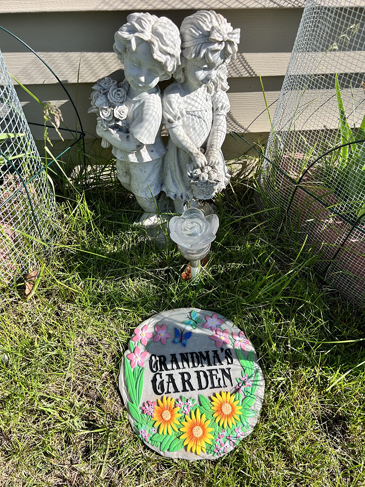 Spoontiques - Garden Décor - Grandma's Garden Stepping Stone - Decorative Stone for Garden - Customer Photo 2
