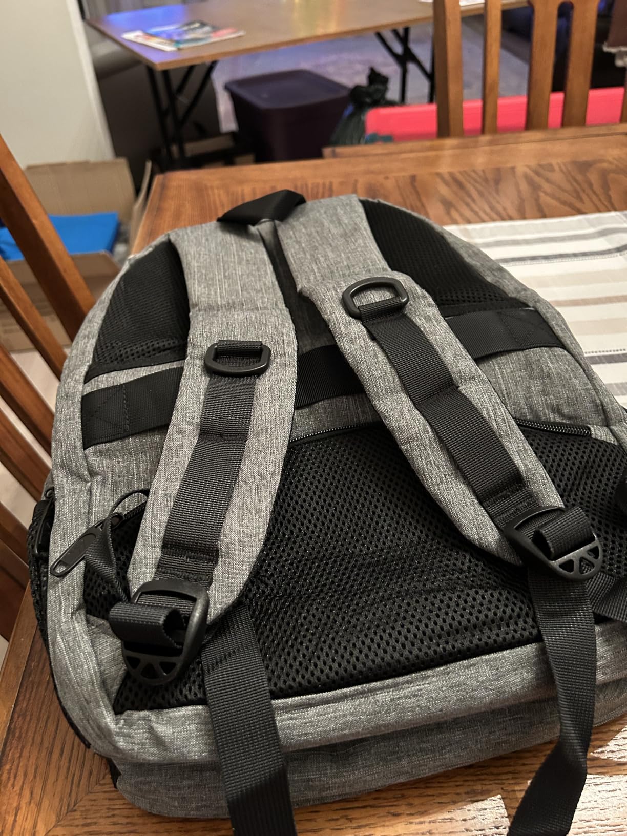 MATEIN Travel Laptop Backpack, Business Anti Theft Slim Sturdy Laptops Backpack with USB Charging Port, Water Resistant College School Computer Bag Gift for Men & Women Fits 15.6 Inch Notebook, Grey - Customer Photo 2