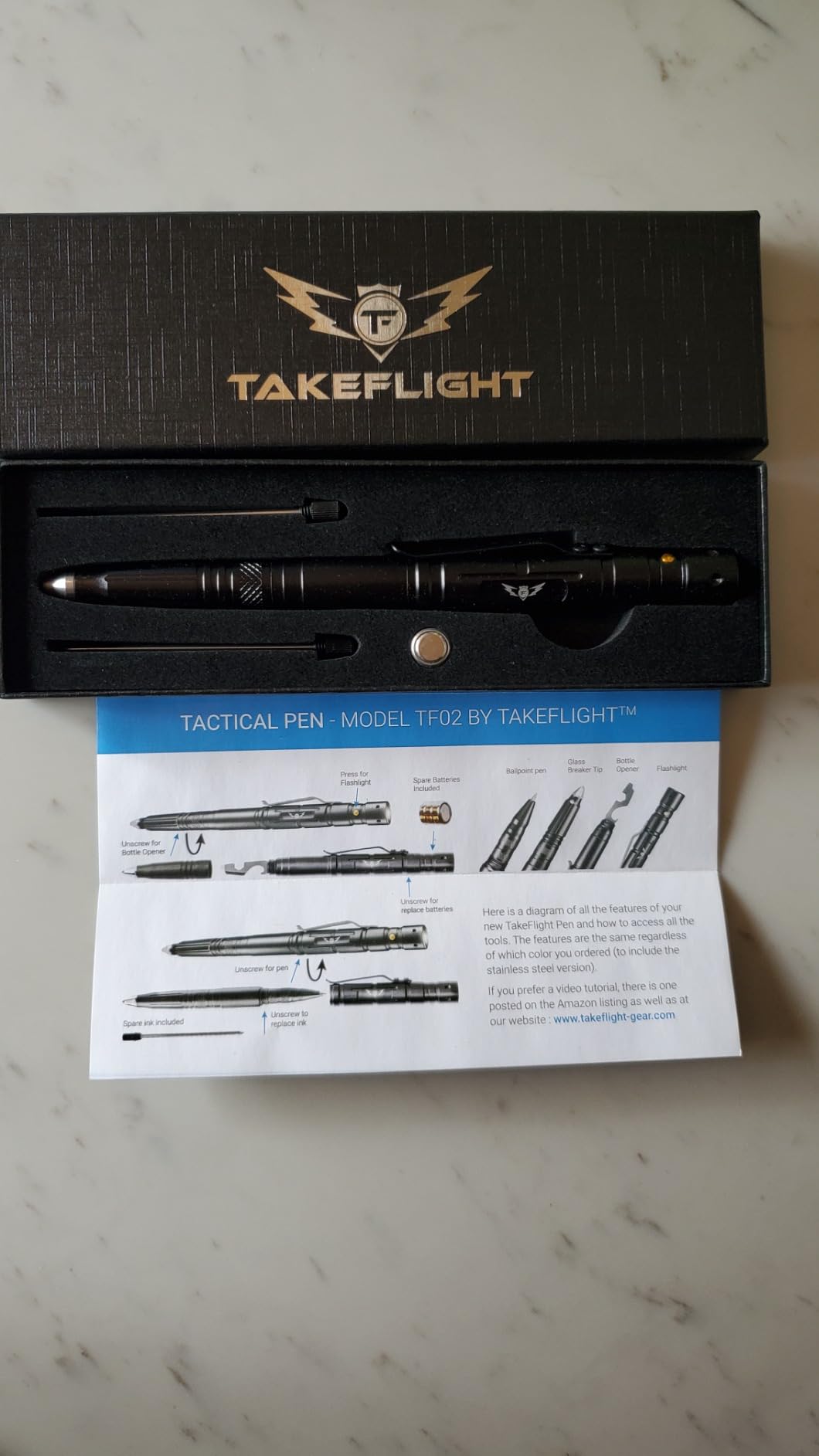 Tactical Pen with Flashlight – Multitool EDC Pen with Glass Breaker & Bottle Opener, Gift for Men & Women, Stocking Stuffer or Father's Day Gadget - Customer Photo 2