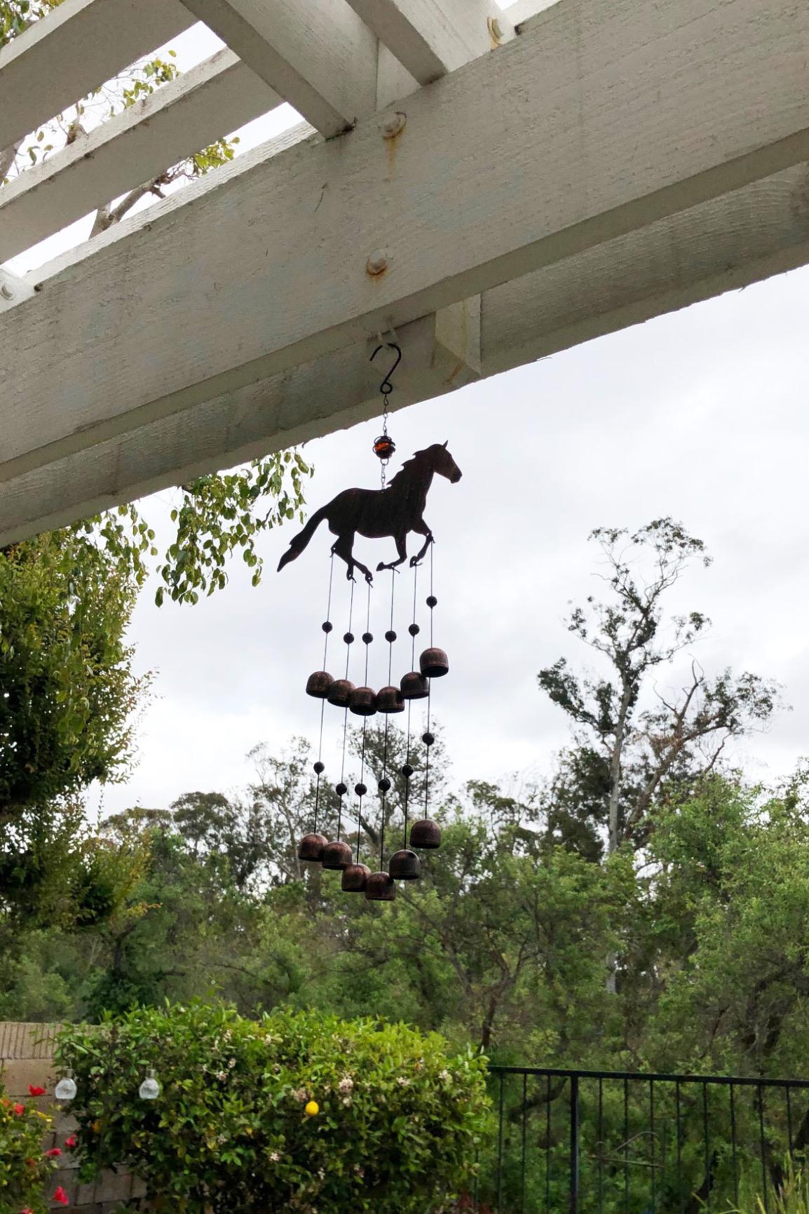 Dawhud Direct 24-inch H Galloping Horse Wind Chimes for Outside Unique - Moon Decor - Galloping Horse Windchimes - Outdoor Decorations - Garden Decoration, Gift for Women, Mom, Grandma, Unisex - Customer Photo 2