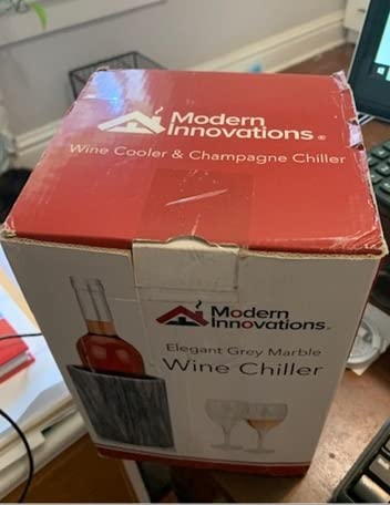 Modern Innovations Marble Wine Chiller Bucket - Wine Bottle Cooler for Parties – Keep Beverages Chill in This Champagne/Wine Bucket – Marble Wine Bottle Chiller – Holds 750ml Bottle (Grey) - Customer Photo 4