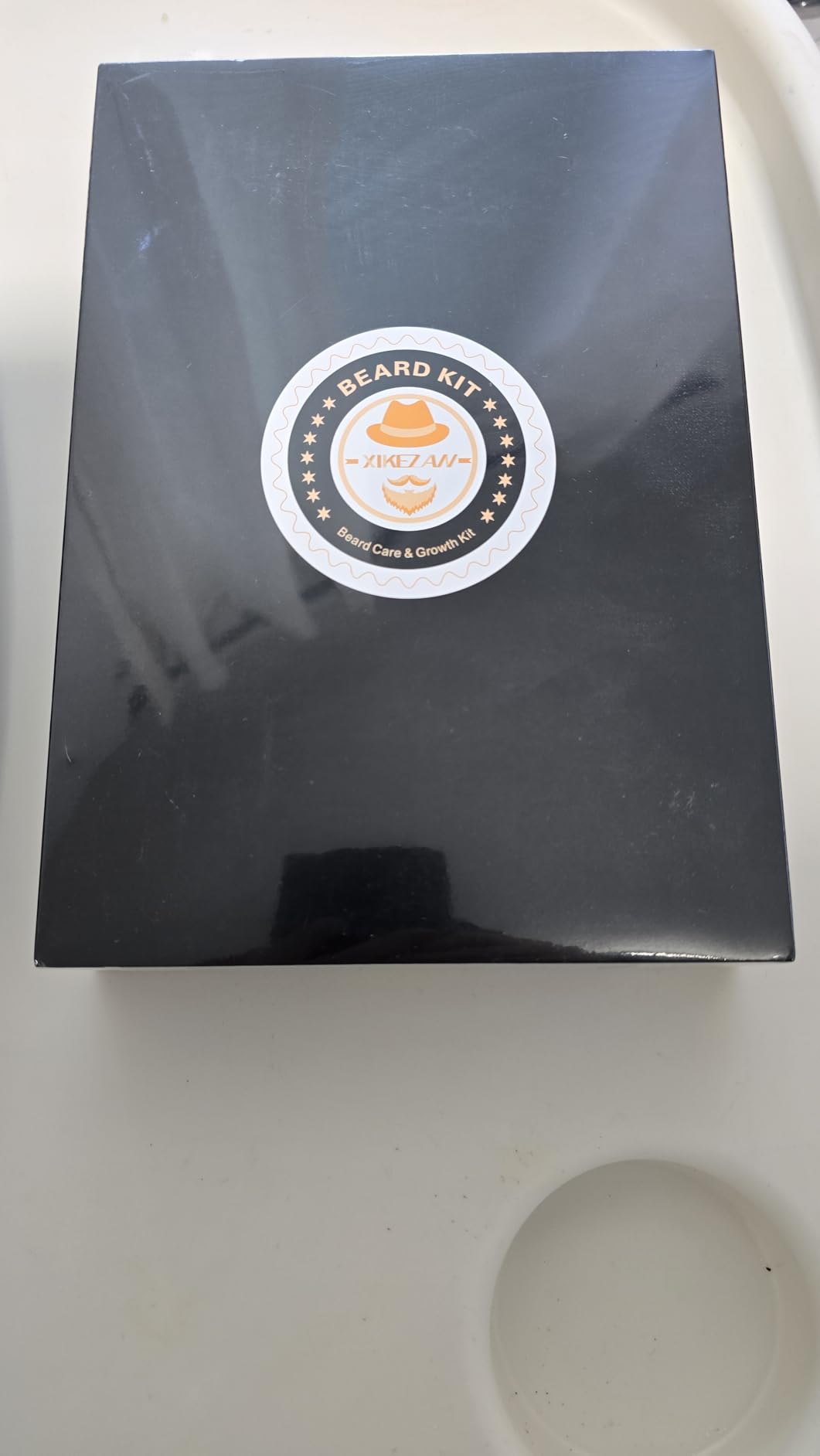 XIKEZAN Beard Kit for Men Care w/Beard Conditioner, Wash, Oil, Balm, Brush, Comb,Birthday Fathers Valentines Gifts for Men Him Dad Husband Boyfriend Christmas Gifts Mens Stocking Stuffers - Customer Photo 1