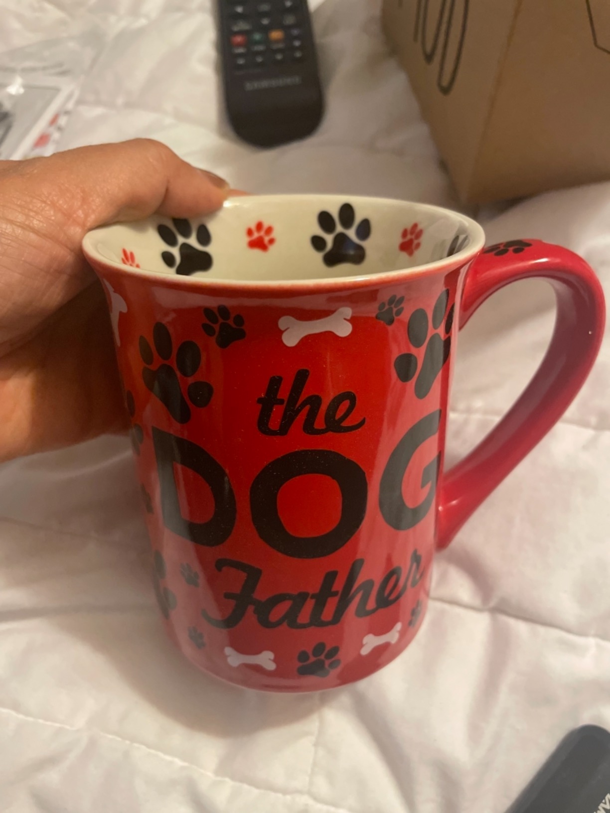 Enesco Our Name Is Mud Dog Father Stoneware Mug, 16 oz, Red,6001229 - Customer Photo 1