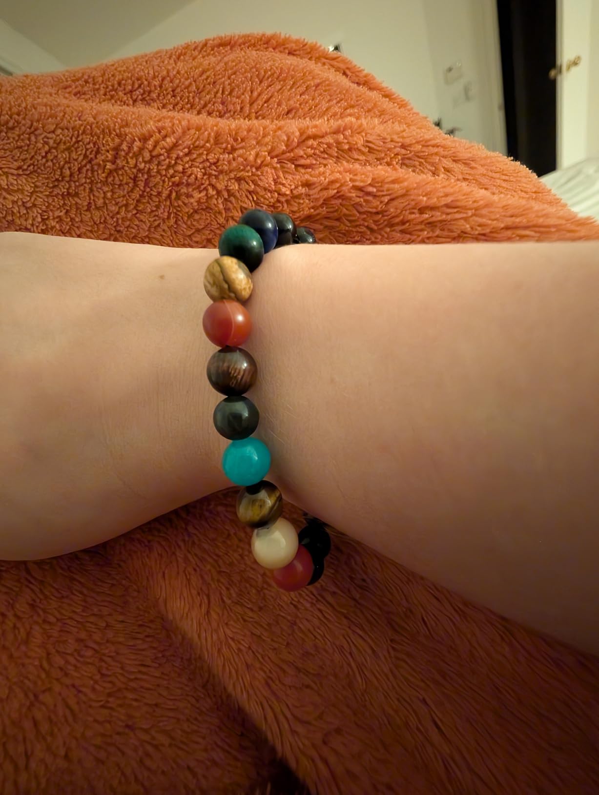 Fesciory Women Solar System Bracelet Universe Galaxy The Eight Planets Guardian Star Natural Stone Beads Bracelet Bangle Gifts - Customer Photo 1