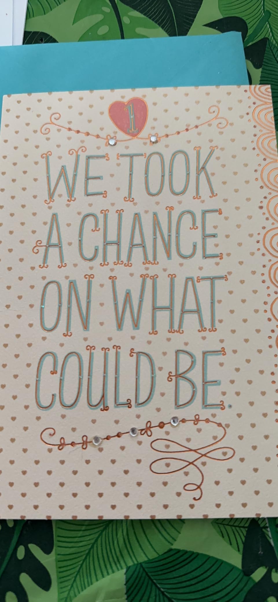 Hallmark 1st Anniversary Card (Chance on What Could Be) Customer Review Hallmark 1st Anniversary Card (Chance on What Could Be) - Customer Photo 1
