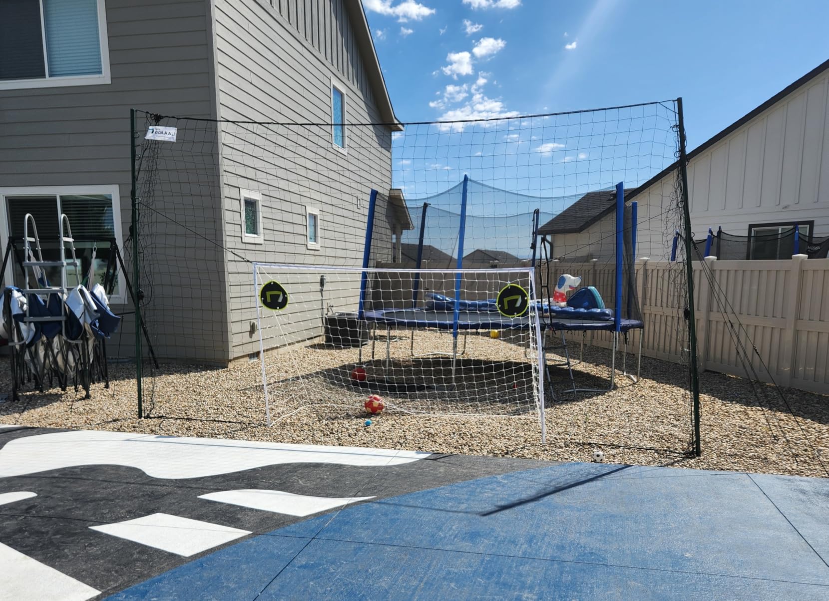 Open Goaaal Soccer Goal Net & Soccer Backstop Net with Rebounder - Soccer Nets for Backyard All in One - Soccer Goals for Backyard - Large Size - Customer Photo 2