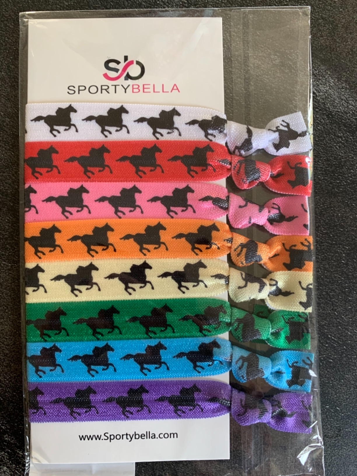 Multi Colored Horse Hair Accessories, Cowgirl Elastics Set, No Crease Hair Ties, Gift for Equestrian - Customer Photo 1