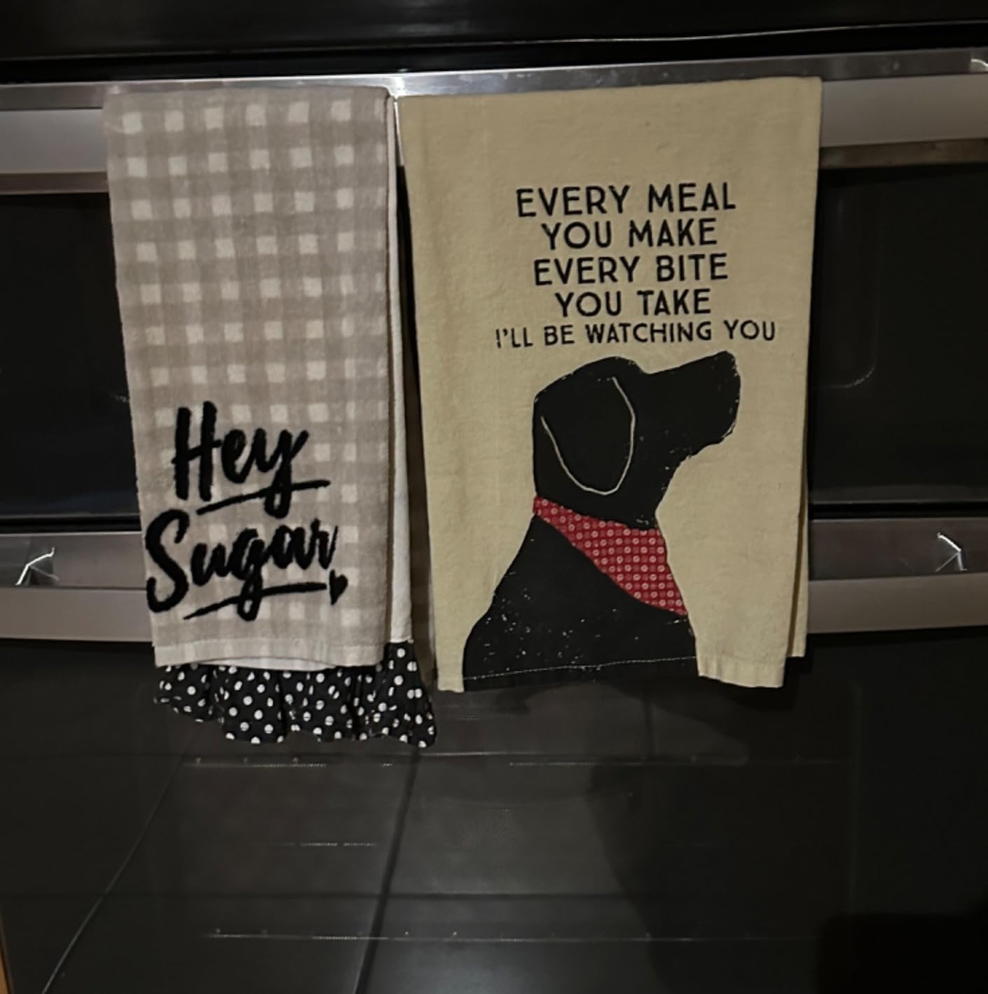 Primitives by Kathy Cotton Dish Towel Set - Dog Design, Kitchen/Bathroom Decor, Tea Towels, 28