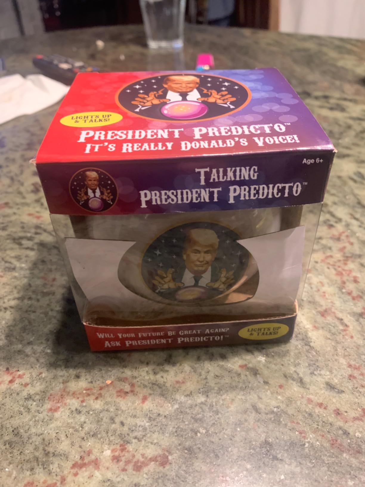 Talking President Predicto Fortune Telling Ball - Lights Up & Trump Talks - Ask Questions & Hear Donald Answer - Funny White Elephant Gifts for Men - Trump Christmas Merchandise, Gag Gift Customer Review Talking President Predicto Fortune Telling Ball - Lights Up & Trump Talks - Ask Questions & Hear Donald Answer - Funny White Elephant Gifts for Men - Trump Christmas Merchandise, Gag Gift - Customer Photo 2