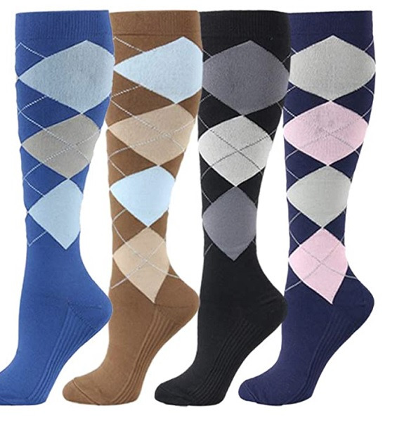 HLTPRO 4 Pairs Compression Socks for Women & Men - Best Support for Medical, Circulation, Nurses, Running, Travel - Customer Photo 1