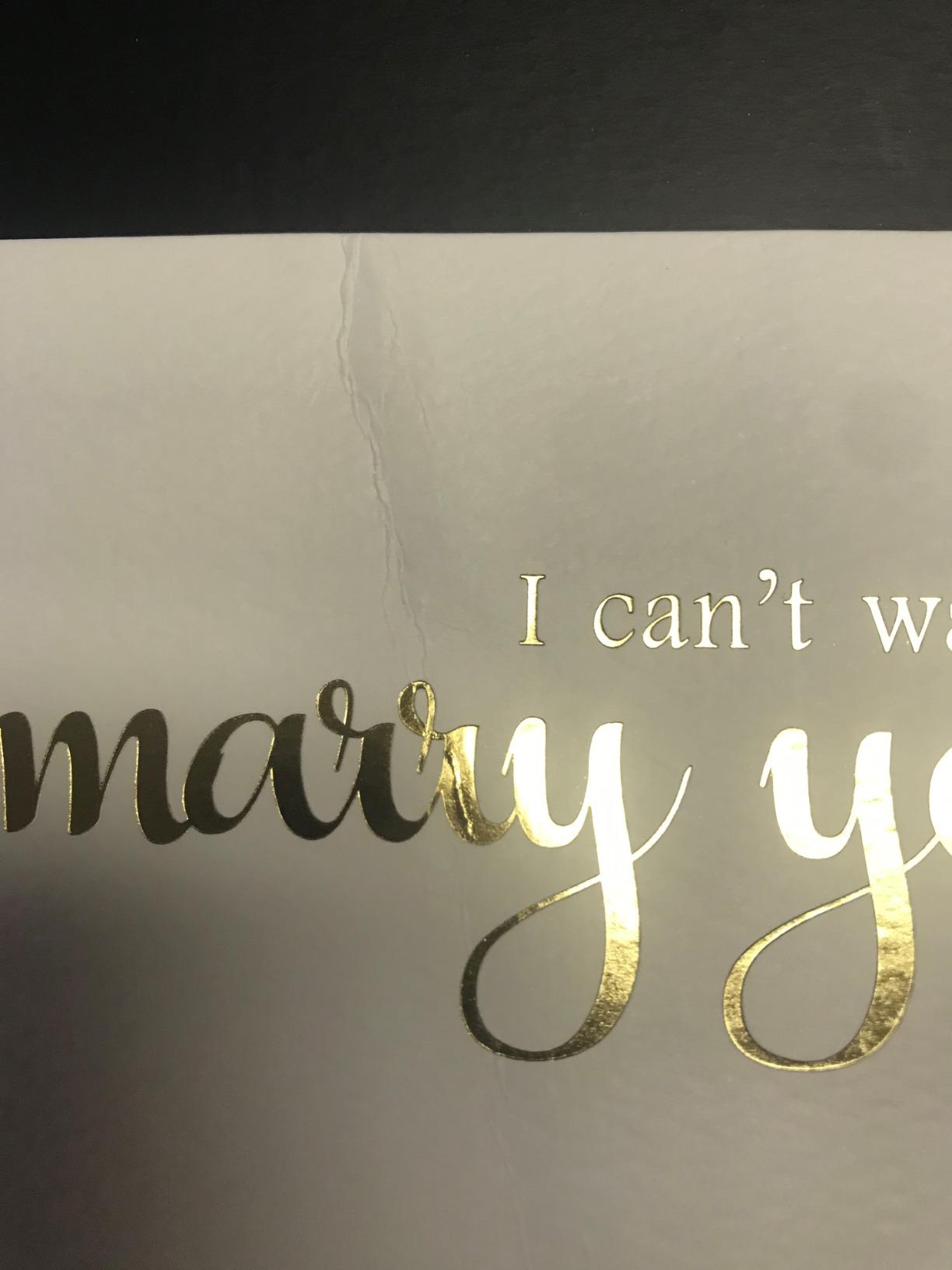 MAGJUCHE I Can't Wait to Marry You Wedding Day Card, to Your Bride or Groom, Gold Foil Notecard Love Note Before I Do - Customer Photo 3