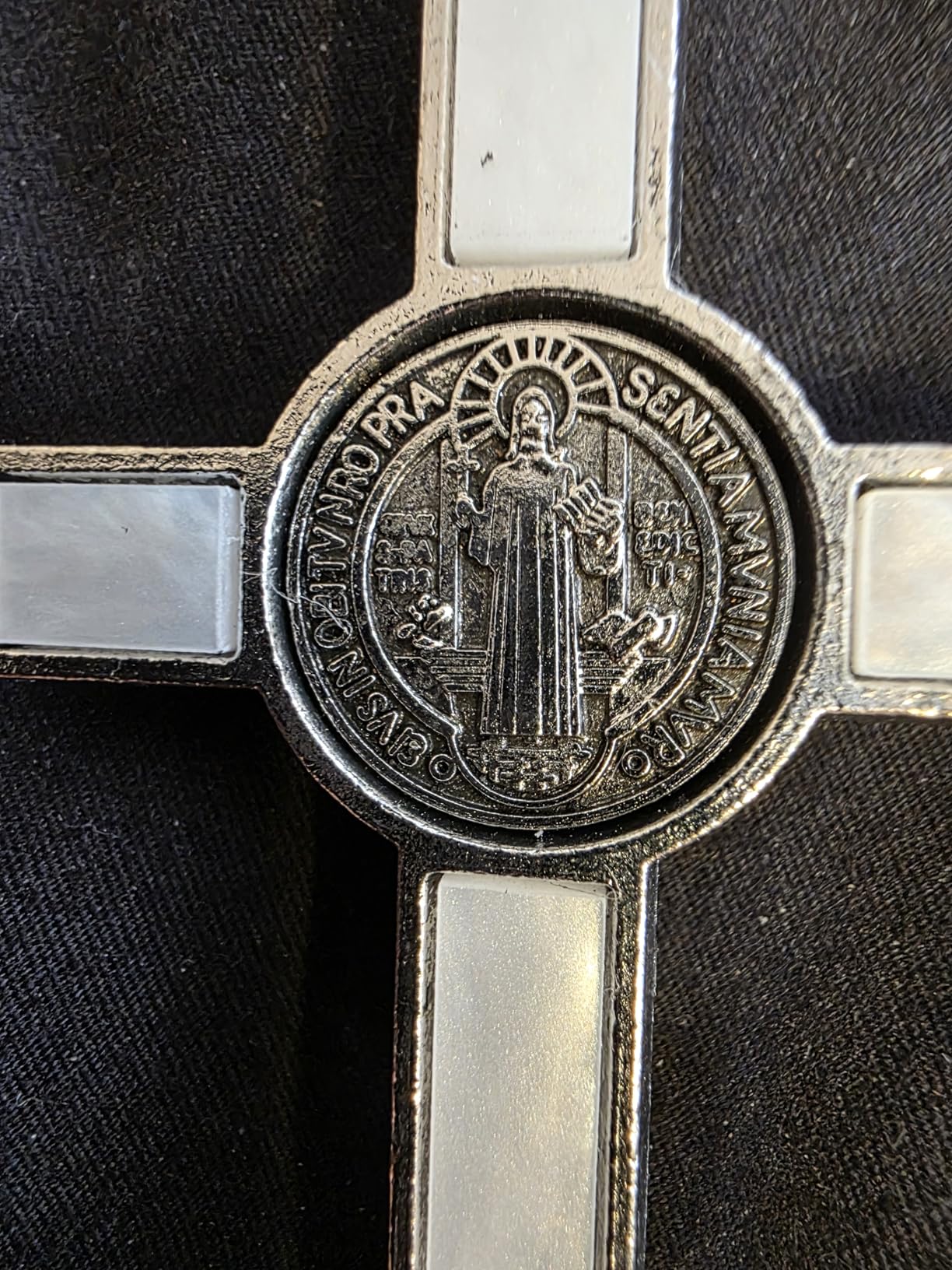 Italian Rosary with Pope Leo XIV Apostolic Blessing – Large Beads Catholic Necklace for Car Mirror, First Communion, Religious Keepsake Gift (Blue Crystal) - Customer Photo 4