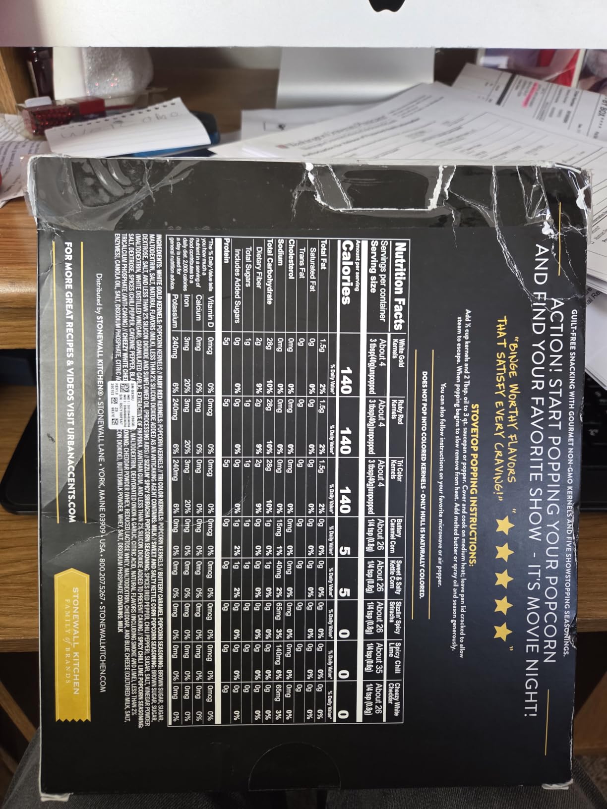 Urban Accents Movie Night Popcorn Gift Set – Includes 3 Gourmet Popcorn Kernel Varieties & 5 Flavorful Seasonings – Perfect Snack Gift Box for Parties, Holidays, or Movie Lovers Customer Review Urban Accents Movie Night Popcorn Gift Set – Includes 3 Gourmet Popcorn Kernel Varieties & 5 Flavorful Seasonings – Perfect Snack Gift Box for Parties, Holidays, or Movie Lovers - Customer Photo 2