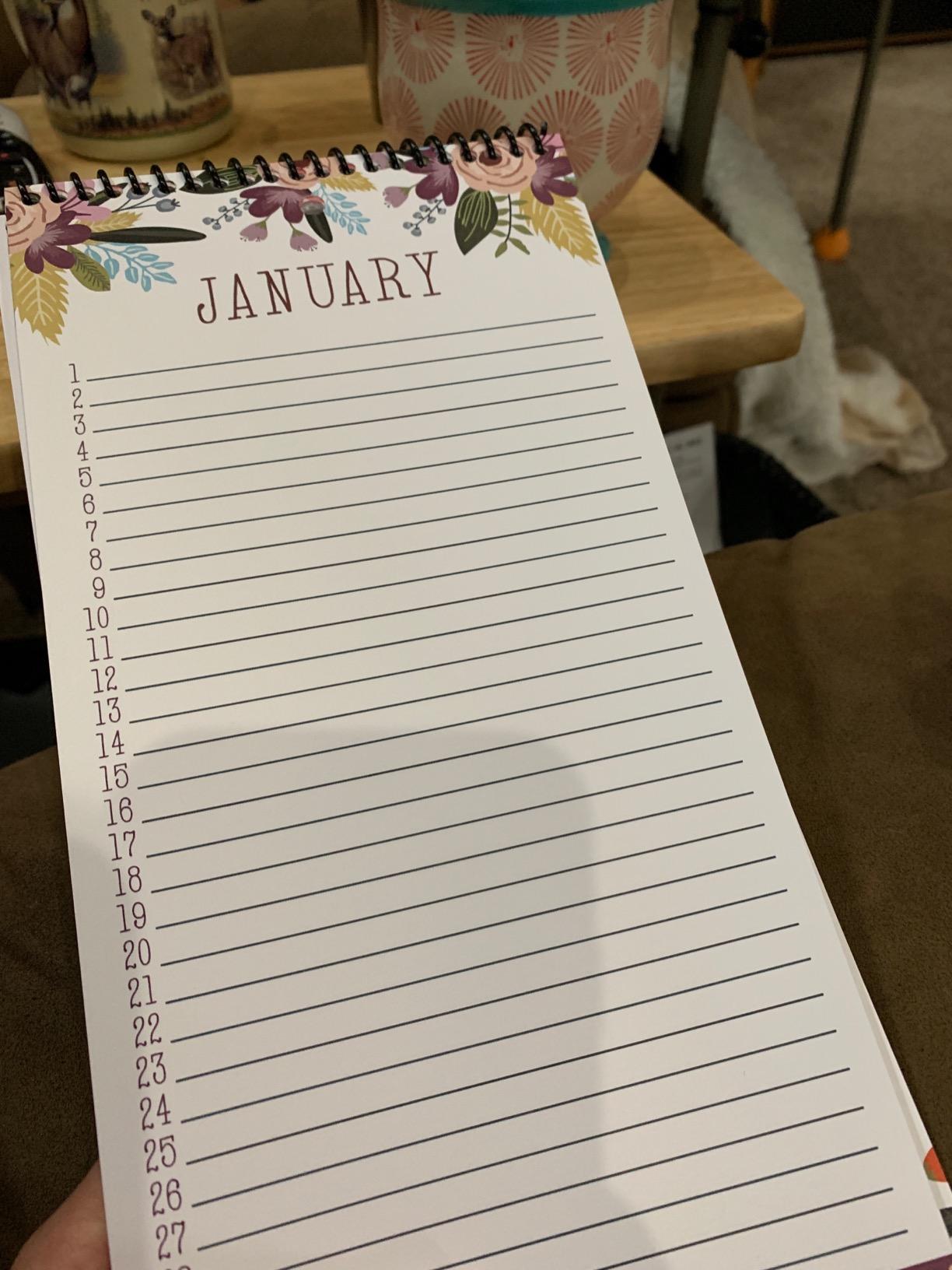 Floral Perpetual Birthday, Anniversary, Special Event Reminder Calendar Book Journal for Important Family Date Day Remembrance Wall Hanging, Mom Dutch Happy Bday Birthdate Gift Card Planner Organizer - Customer Photo 1