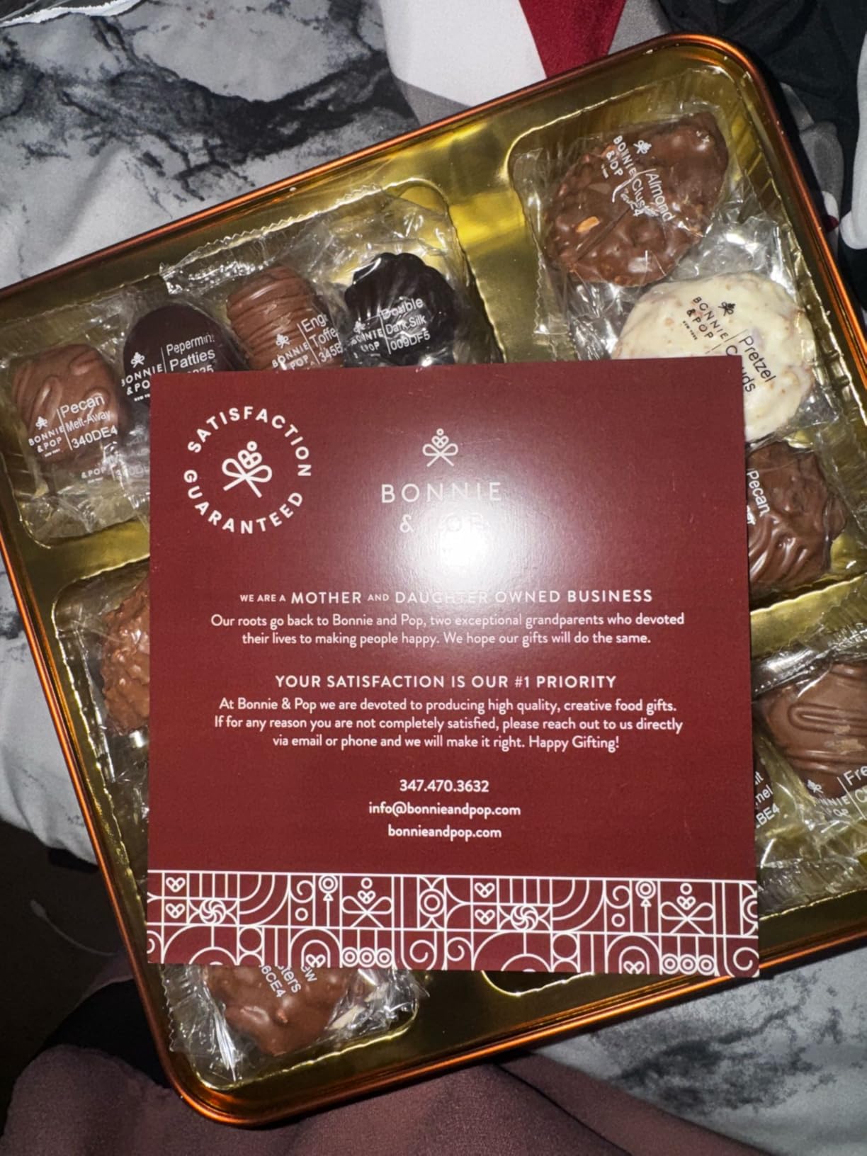 Chocolate Gift Basket, Candy Food Gifts Arrangement Platter, Gourmet Snack Box, Thanksgiving, Christmas, Holiday Present Idea, Corporate Him & Her, Men Women Sympathy Family Parties & Get Well- Bonnie & Pop Customer Review Chocolate Gift Basket, Candy Food Gifts Arrangement Platter, Gourmet Snack Box, Thanksgiving, Christmas, Holiday Present Idea, Corporate Him & Her, Men Women Sympathy Family Parties & Get Well- Bonnie & Pop - Customer Photo 2