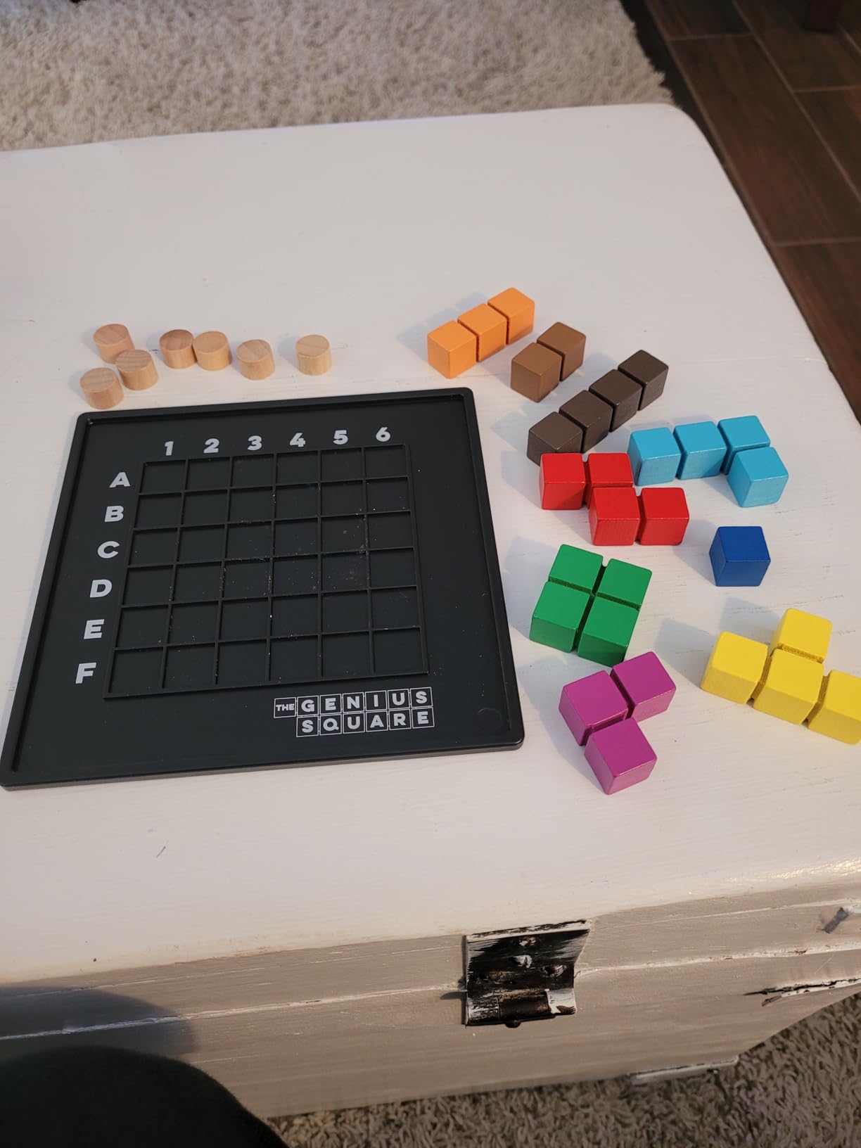 The Genius Square from The Happy Puzzle Company – Game of The Year Award Winner, 60000+ Solutions STEM Puzzle Game. Roll Dice, Race Your Opponent to Fill Grid with Different Shapes! - Customer Photo 1