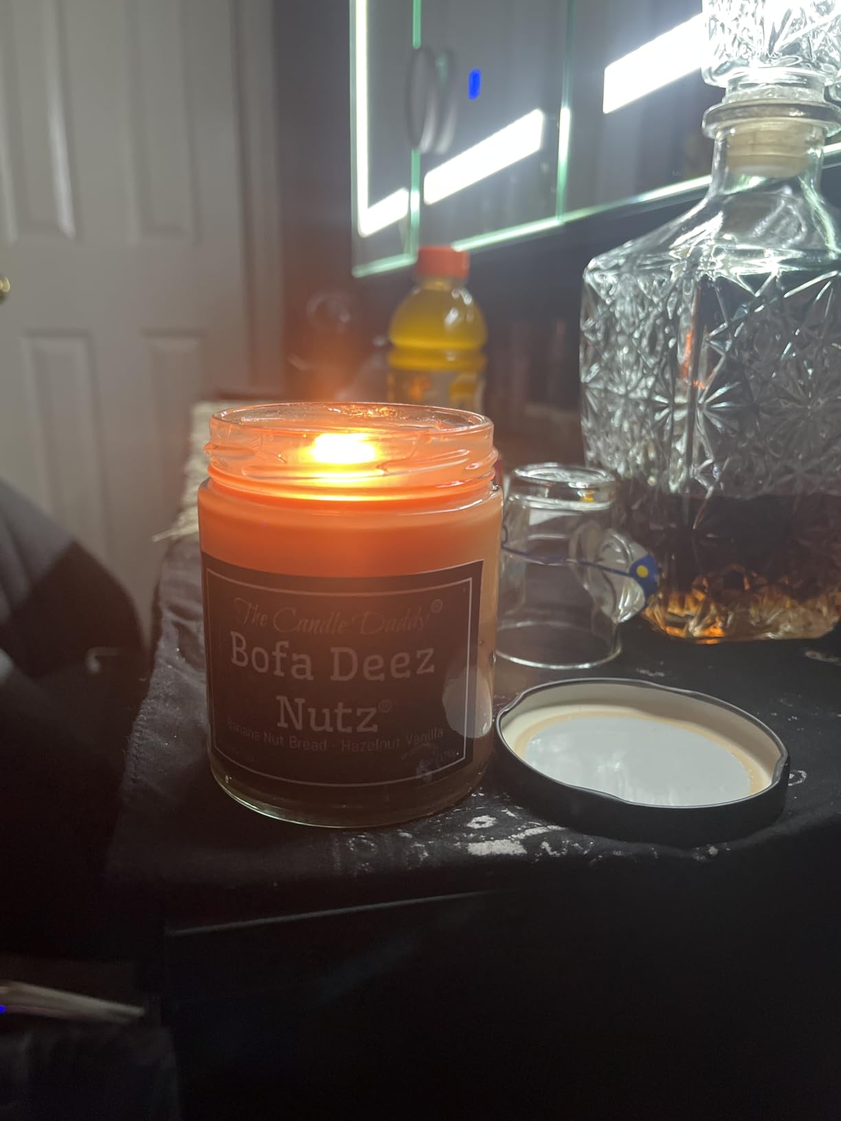 Bofa Deez Nutz- Funny- Banana Nut Bread n Hazelnut Vanilla- Scented Candle- Double Pour- 6 Ounce- 40 Hour Burn Time Customer Review Bofa Deez Nutz- Funny- Banana Nut Bread n Hazelnut Vanilla- Scented Candle- Double Pour- 6 Ounce- 40 Hour Burn Time - Customer Photo 1