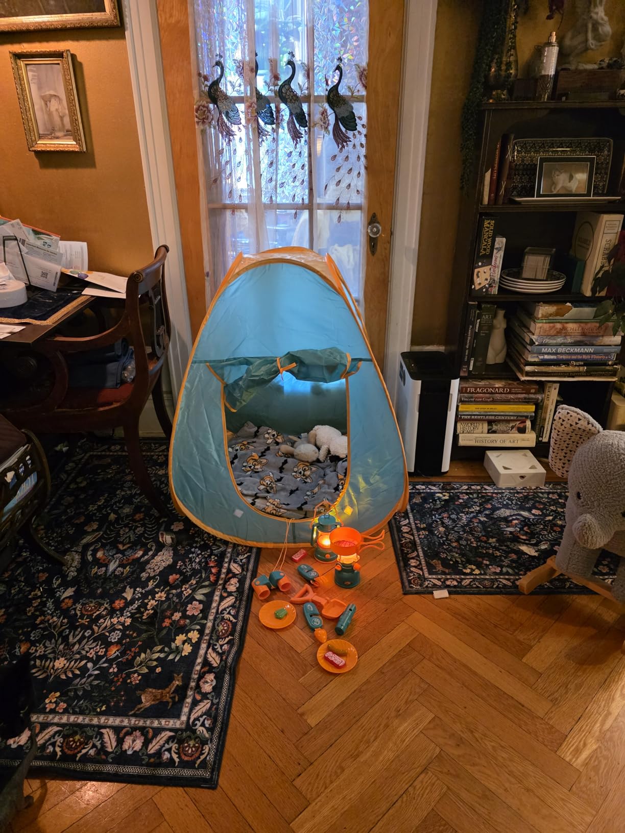 FUN LITTLE TOYS Pop Up Play Tent with Camping Gear and Tools Set, Outdoor Toys for Kids - Customer Photo 4