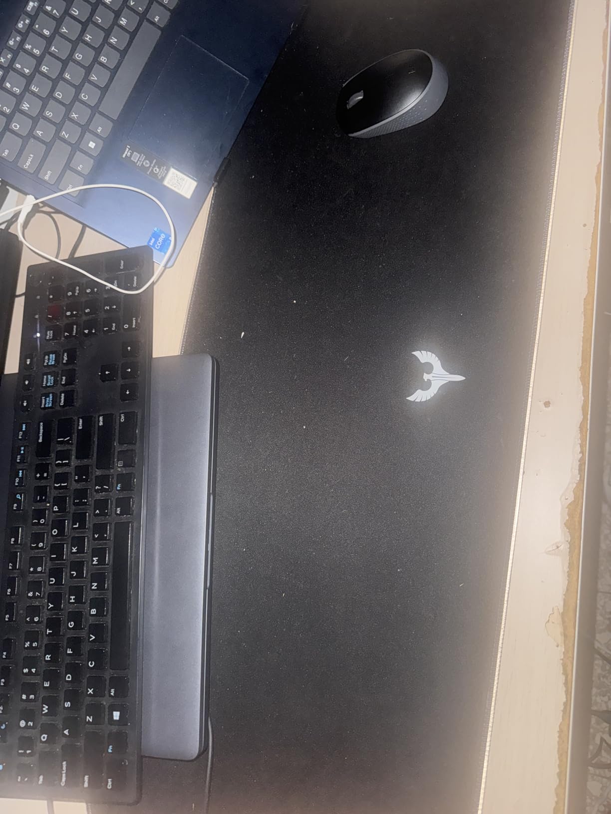 BladeHawks Extra Large RGB Gaming Mouse Pad-14 Light Modes, Extended Soft LED Mouse Pad, Anti-Slip Rubber Base, Computer Keyboard Mousepad Mat (31.5 x 12 Inch) - Customer Photo 2