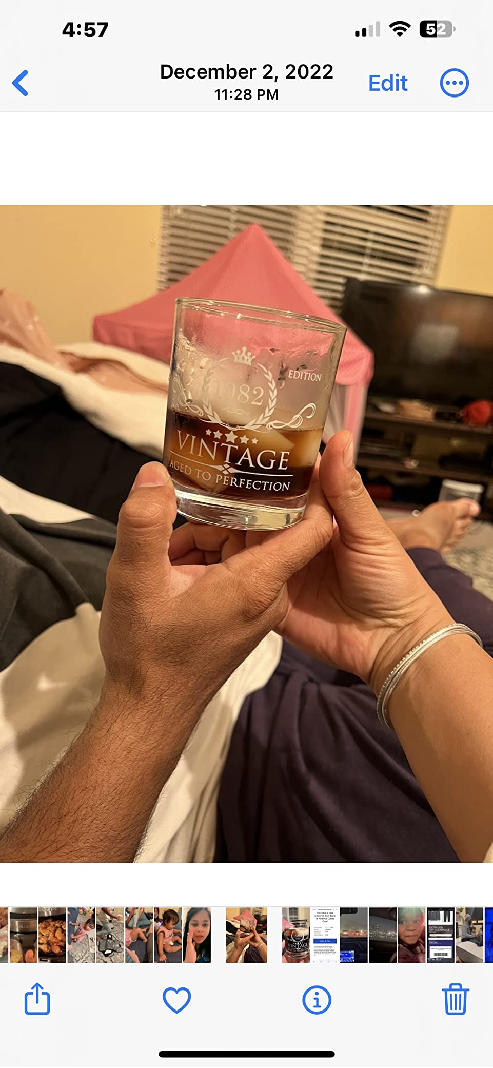 AOZITA 50th Birthday Gifts for Men Whiskey Glass with Delicate Package- 50th Birthday Decorations for Men, Party Supplies - 50th Bday Gifts Ideas for Him, Dad, Husband, Friends - 11oz Whiskey Glass - Customer Photo 1