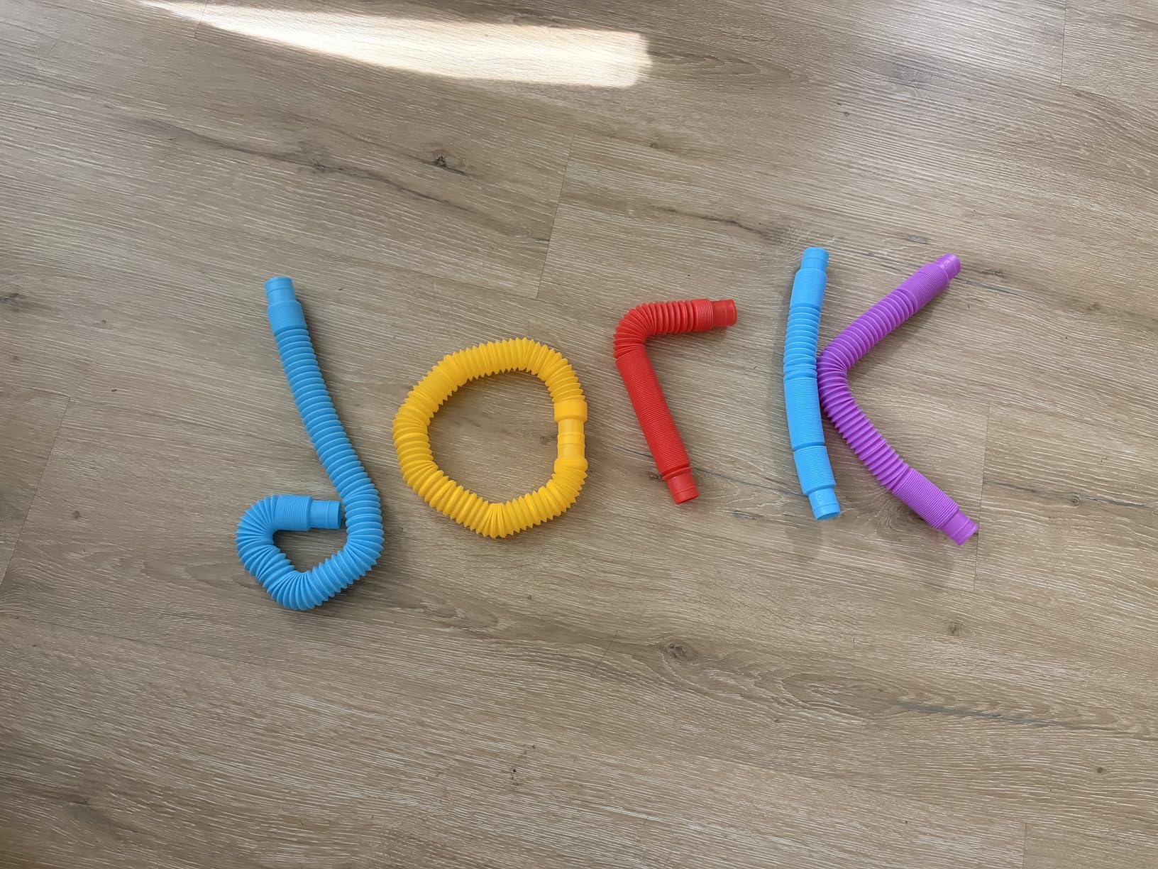 BUNMO Stocking Stuffers for Kids - Pop Tubes - Sensory Toys - Toddler Toys - Imaginative Play & Stimulating Creative Learning - Stocking Stuffers for Toddlers - 4 Pack Large - Customer Photo 2