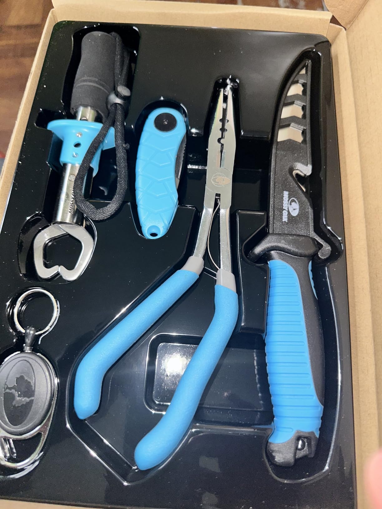 Mossy Oak Fishing Tools Kit- Fishing Plier, Fish Lip Gripper, Multifunctional Fishing Hook Remover with Lanyards Sheath, Saltwater Resistant Fishing Accessories & Equipment, Fishing Gifts for Men - Customer Photo 1