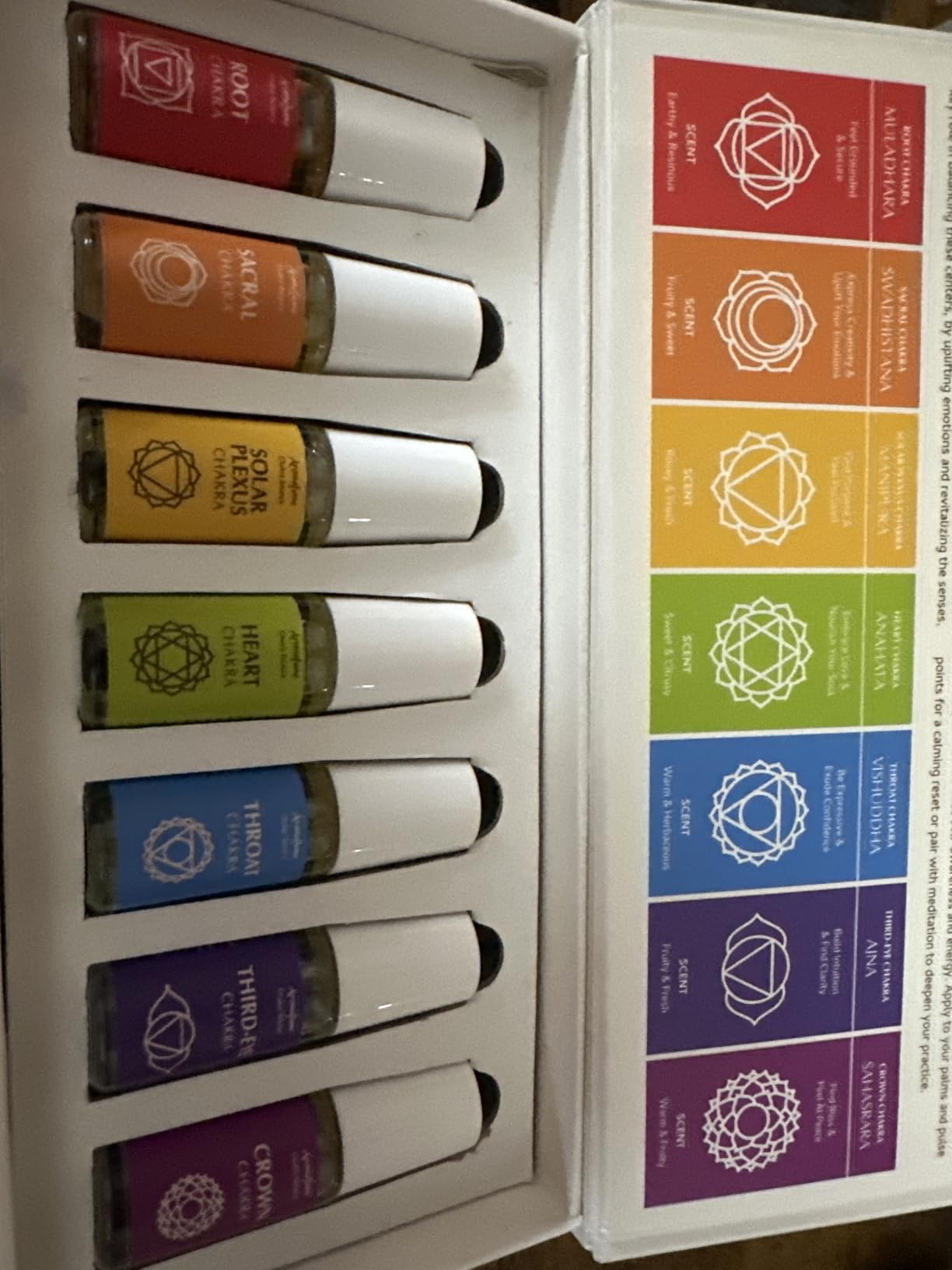 7 Chakra Essential Oil Roll-On Blend Gift Set by Aromafume | 7x 6ml/0.2 fl oz | Aromatherapy Oils for Meditation, Chakra Balance | Yoga & Reiki Gifts | Essential Oil Set for Plexus, Root Chakra & more - Customer Photo 1