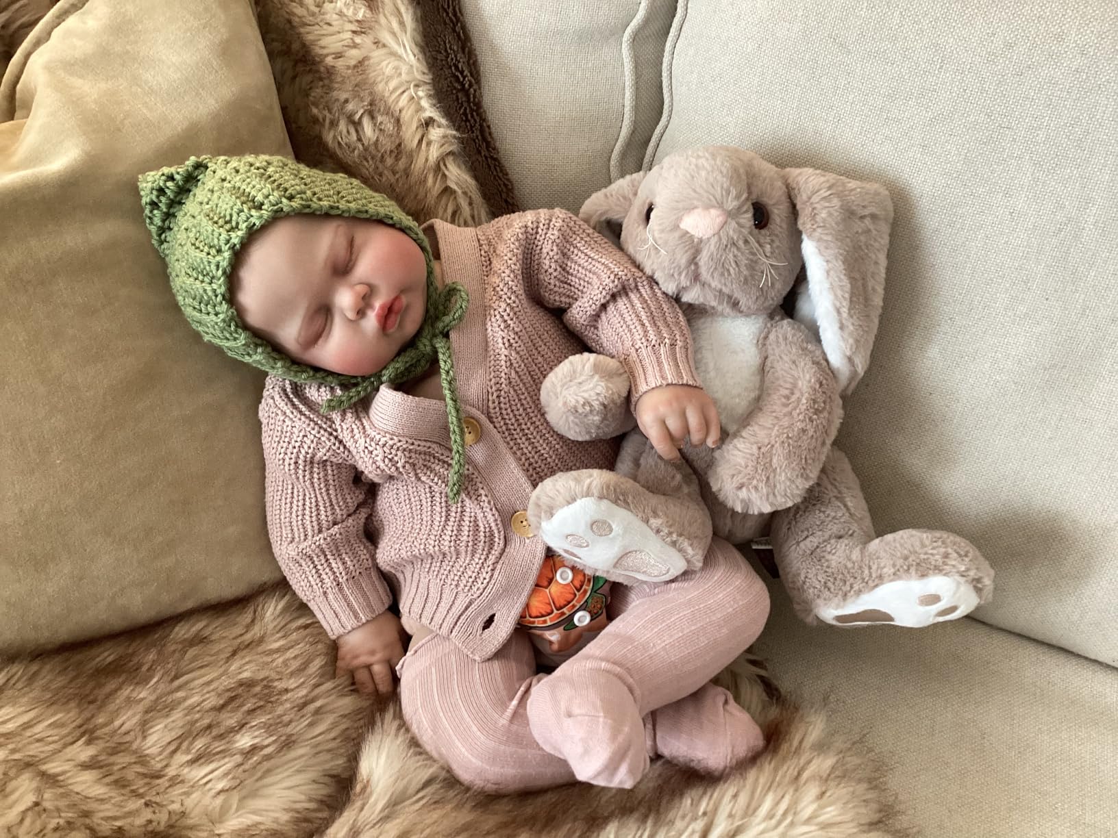 Bearington Boomer The Stuffed Bunny, 10.5 Inch Stuffed Bunny Plush - Customer Photo 3