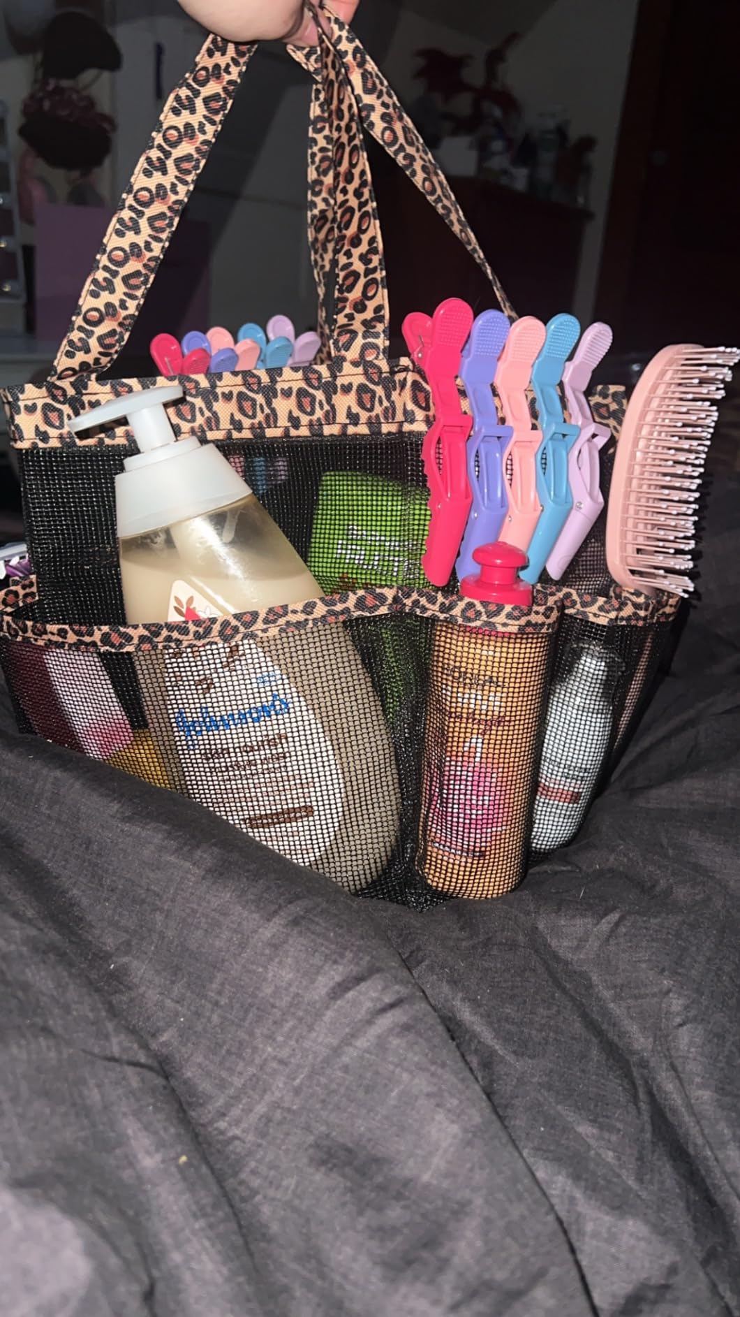 Attmu Mesh Shower Caddy Portable for College Dorm Room Essentials with 8 Pockets, Hanging Shower Caddy Dorm Basket, Quick Dry Shower Bag for Bathroom - Customer Photo 1