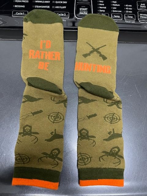 Lavley Fishing and Hunting Socks - Gag gift for hunters and fishermen - Great for Christmas, Father's Day or birthdays Customer Review Lavley Fishing and Hunting Socks - Gag gift for hunters and fishermen - Great for Christmas, Father's Day or birthdays - Customer Photo 1