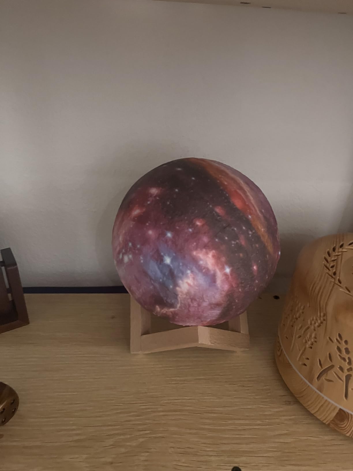 BRIGHTWORLD Moon Lamp Galaxy Lamp 5.9 inch 16 Colors LED 3D Moon Light, Remote & Touch Control Moon Night Light Christmas Gifts for Girls Boys Kids Women Birthday（Wooden Base） - Customer Photo 1