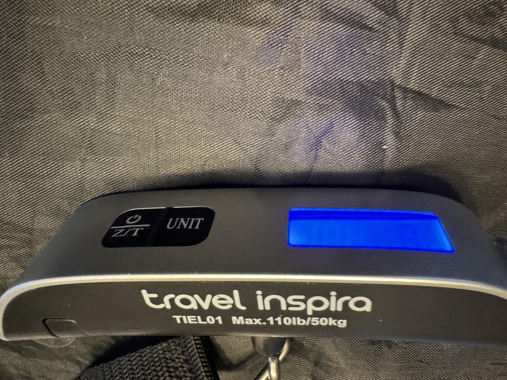 travel inspira Luggage Scale, Portable Digital Hanging Baggage Scale for Travel, Suitcase Weight Scale with Rubber Paint, 110 Pounds, Battery Included - Customer Photo 2