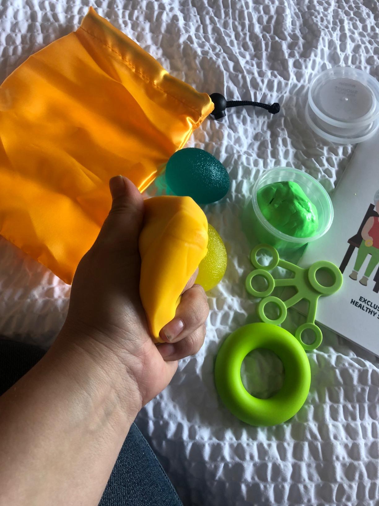 Physical Therapy Putty Kit, Finger Exercisers, and Hand Strengtheners. Improves Grip Strength, Dexterity, and Mobility. Supports Injury and Recovery Stress Relief - Customer Photo 2
