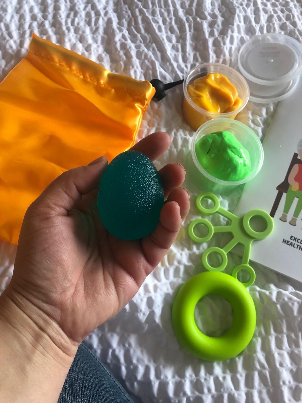 Physical Therapy Putty Kit, Finger Exercisers, and Hand Strengtheners. Improves Grip Strength, Dexterity, and Mobility. Supports Injury and Recovery Stress Relief - Customer Photo 5