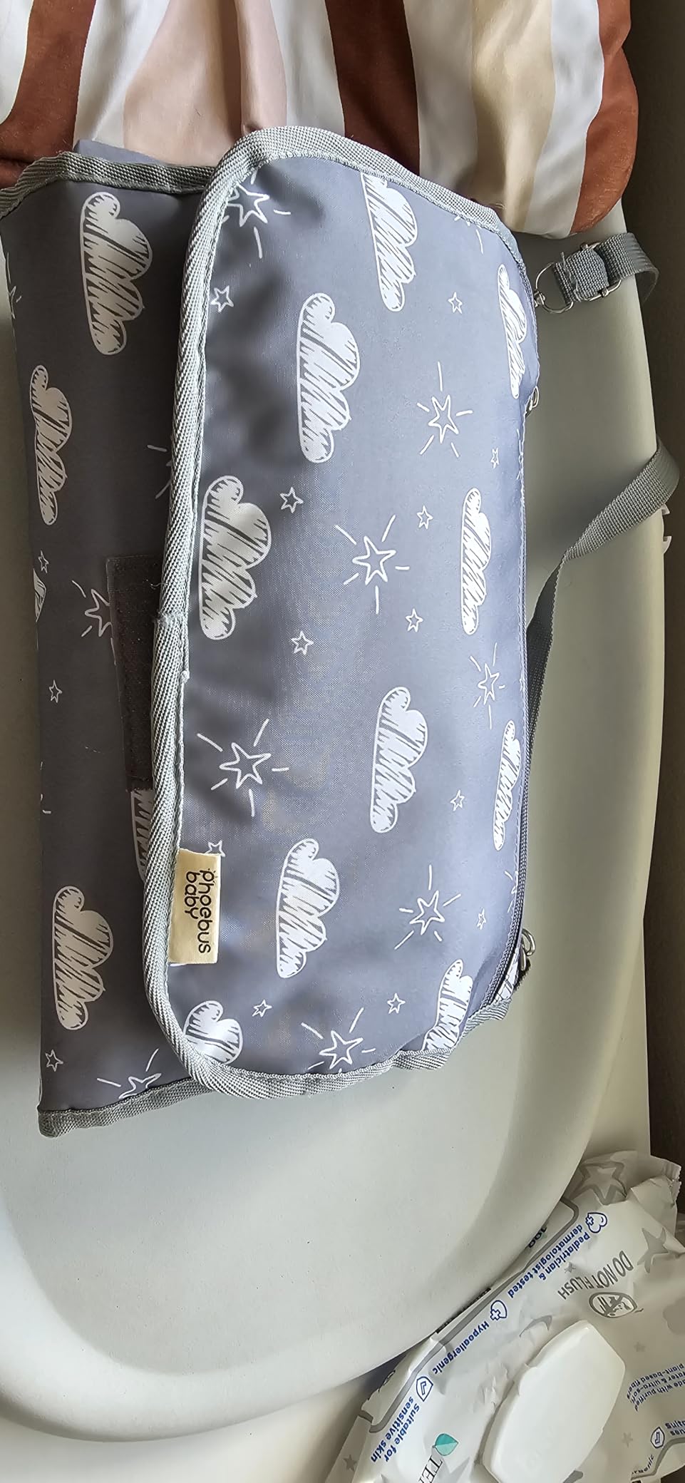 Kopi Baby Portable Diaper Changing Pad - Baby Diaper Changer Travel Bag with Wipes Pocket, Smart Design Portable Changing Mat, Infant Travel Station Kit - Customer Photo 1