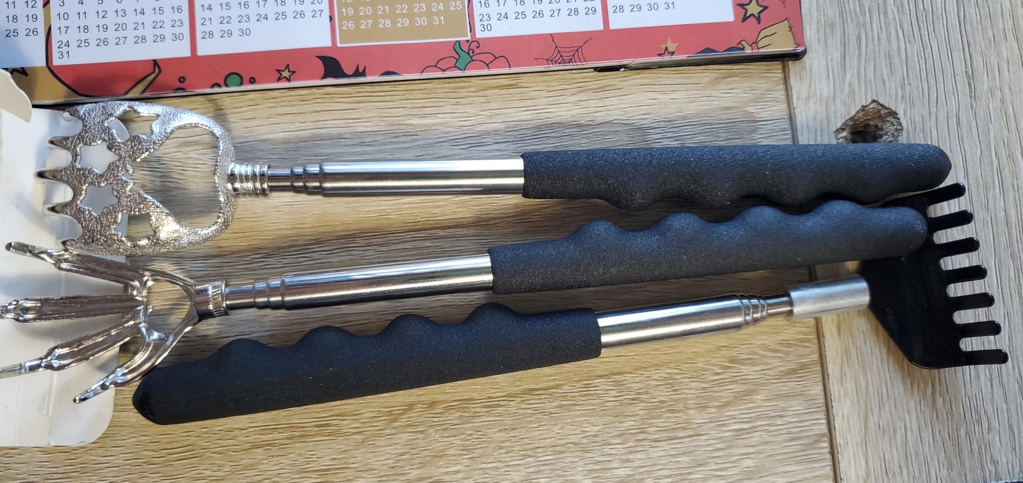 3 Pack Back Scratcher Metal Portable Telescoping with Rubber Handles, Extendable Back Massager Tool with Beautiful Box, White Elephant Stocking Stuffers Gifts for Men Women Christmas Presents - Customer Photo 2
