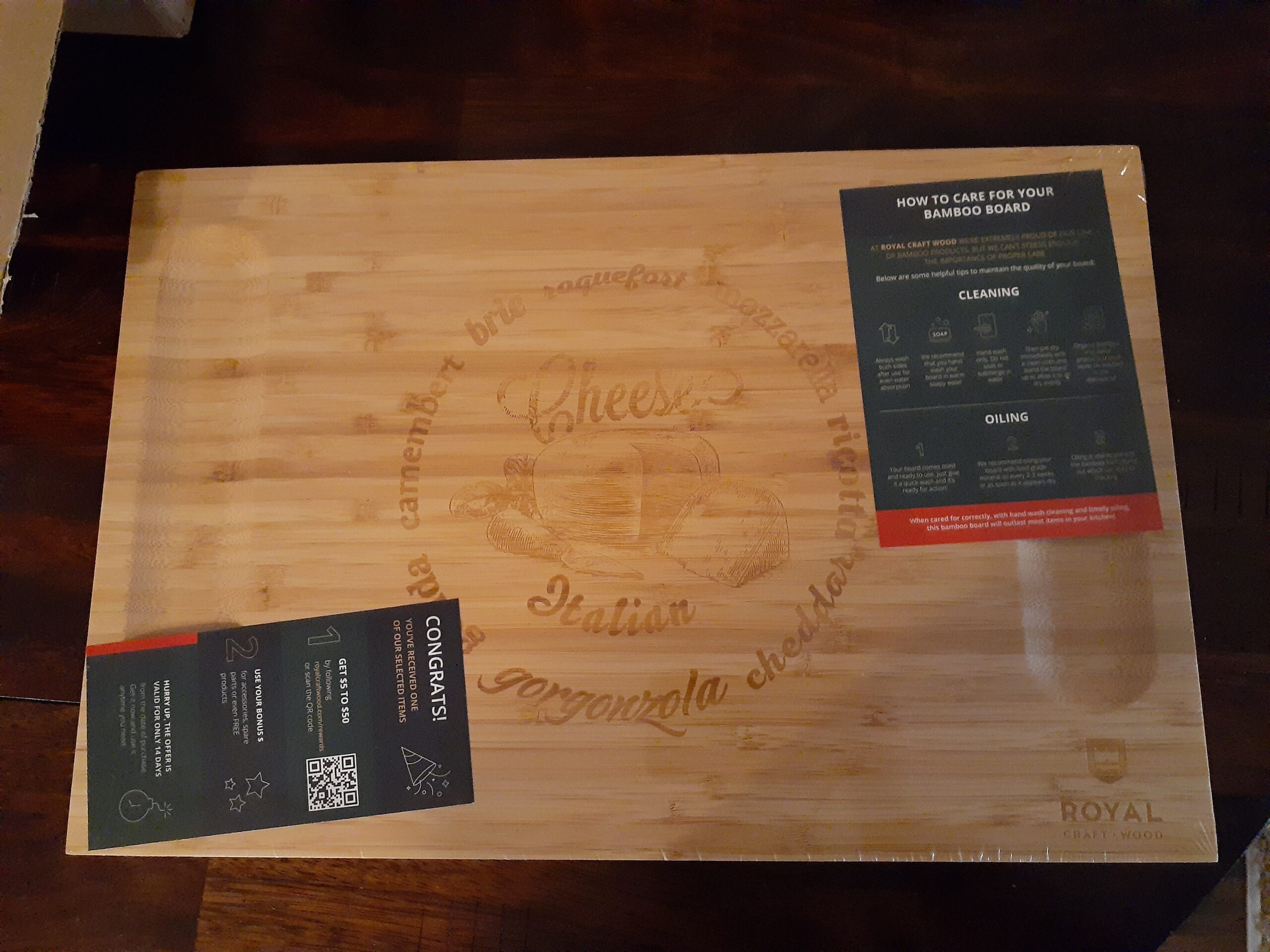 ROYAL CRAFT WOOD Premium Bamboo Charcuterie Board Set - Cheese Platter & Serving Tray & Serving Utensils - Perfect Housewarming Gift, Wedding, Bridal Shower Gift - Ideal for Entertaining and New Home - Customer Photo 2